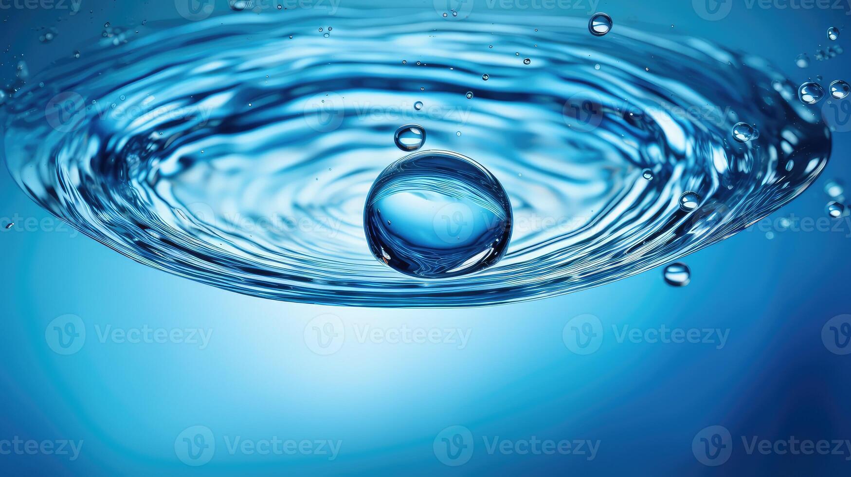 motion blue water drops photo