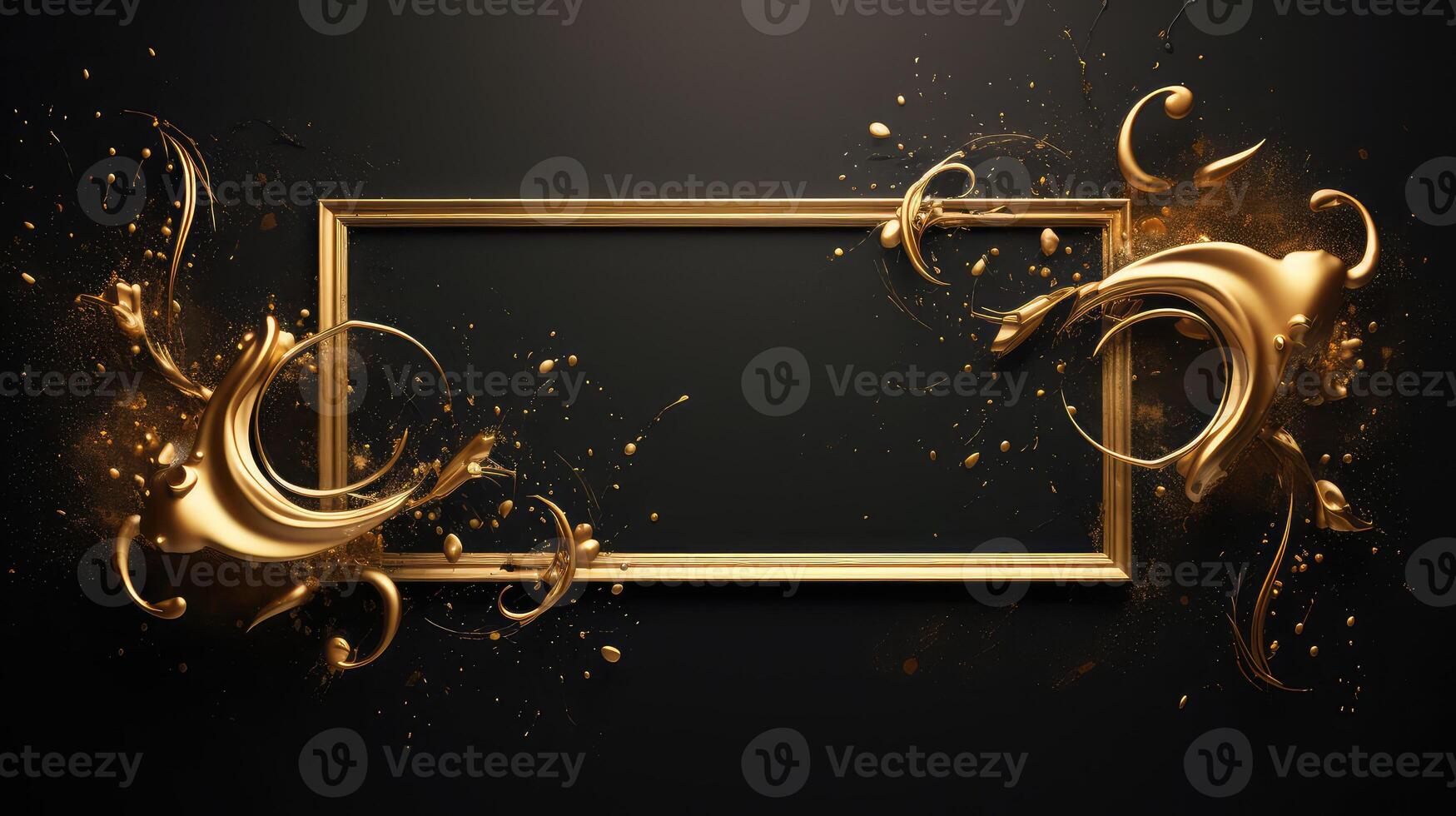 luxurious gold scroll design photo