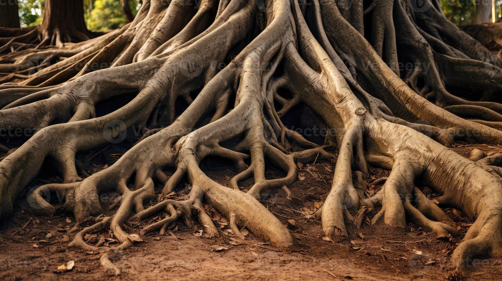gnarled tree root system photo