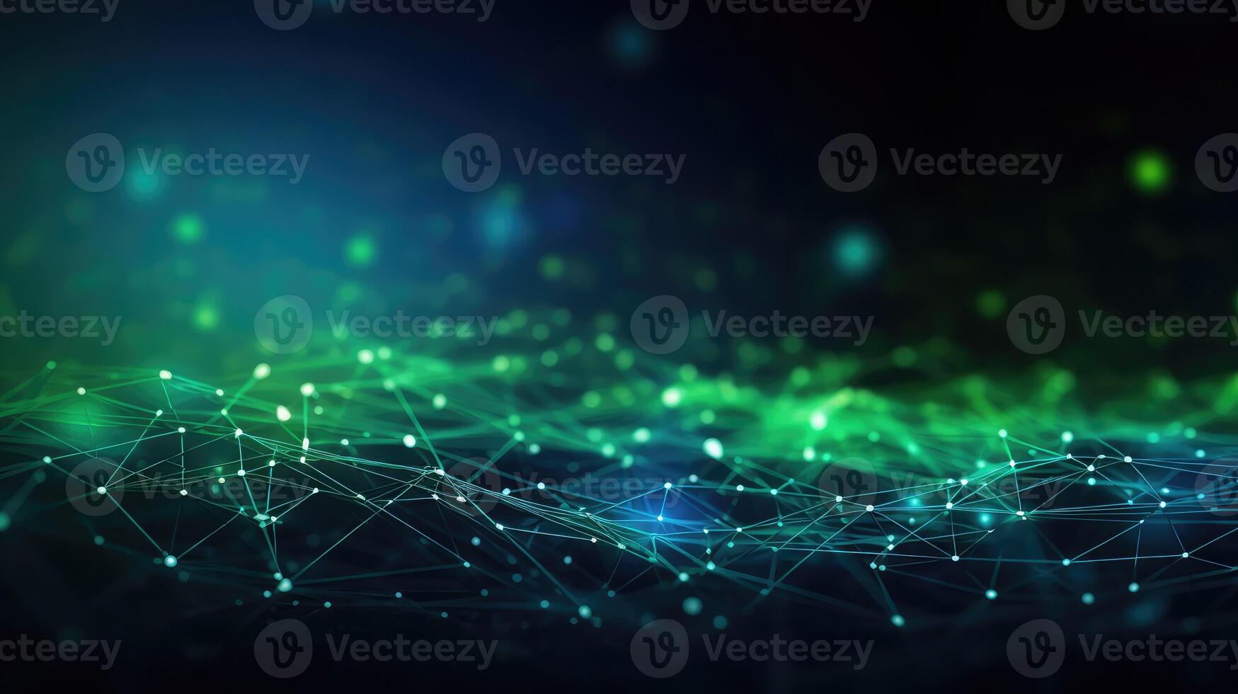 network data blue and green abstract background photo
