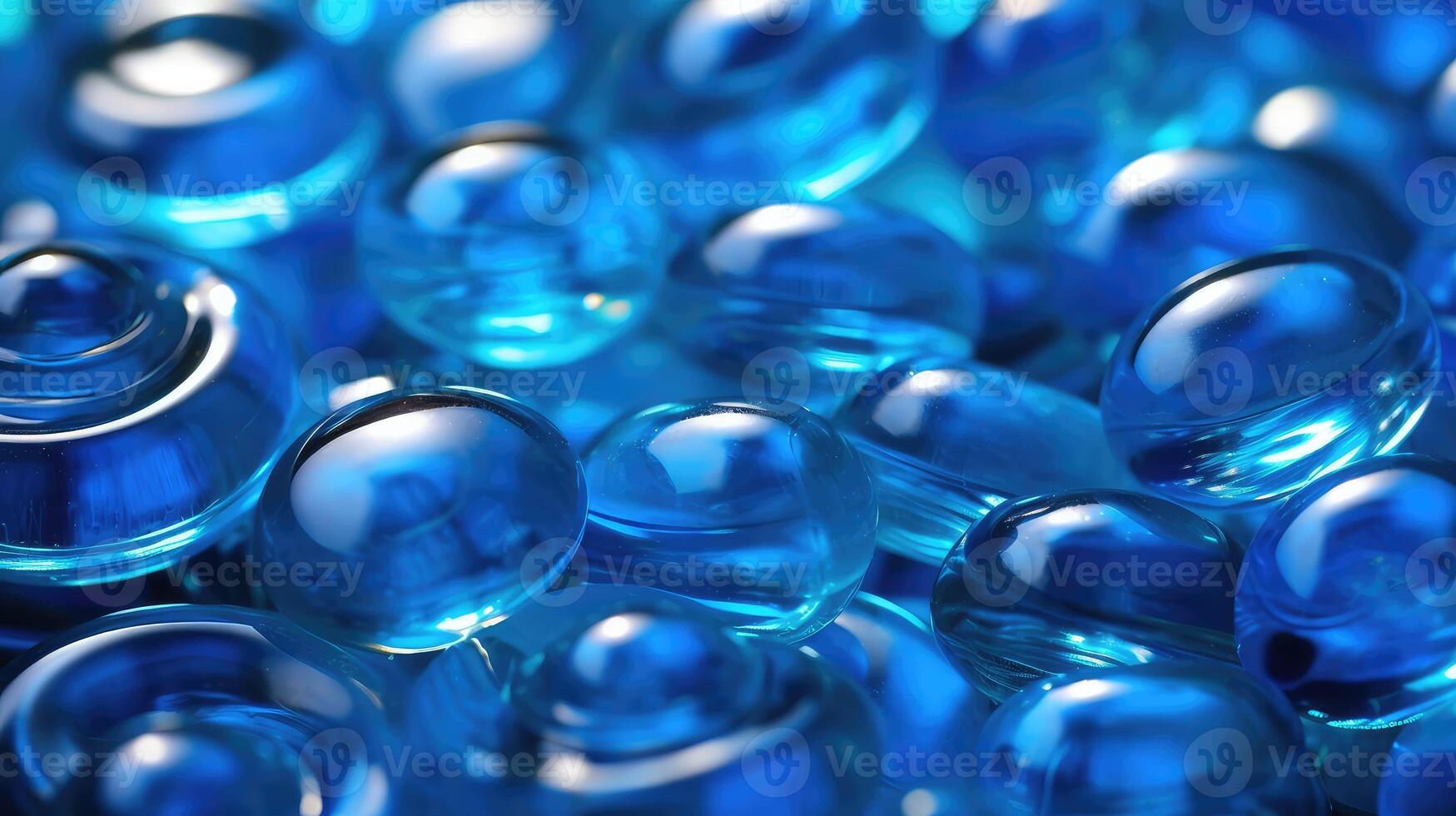 polymer blue resin pellets photo