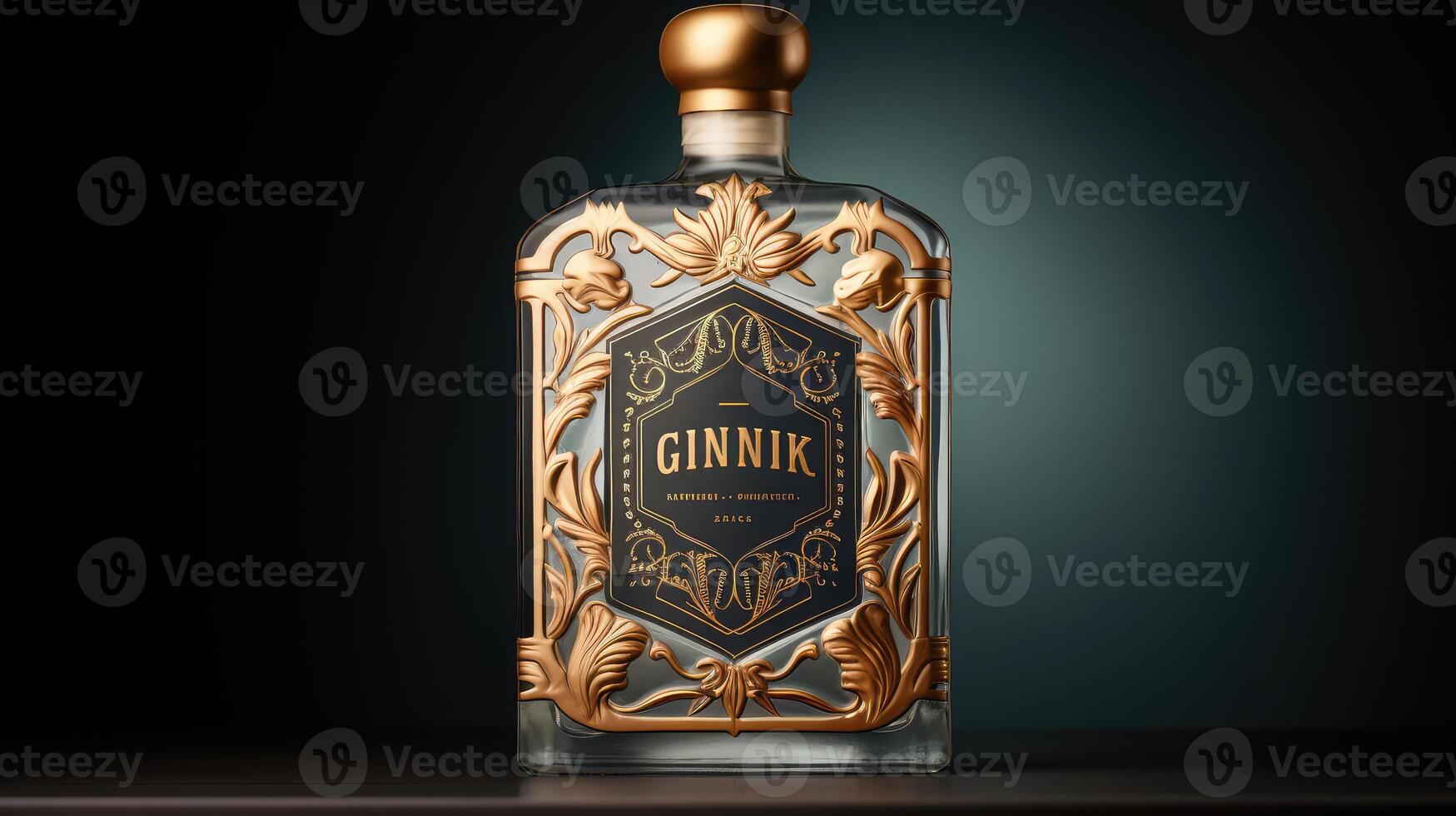 design gin bottle mockup photo