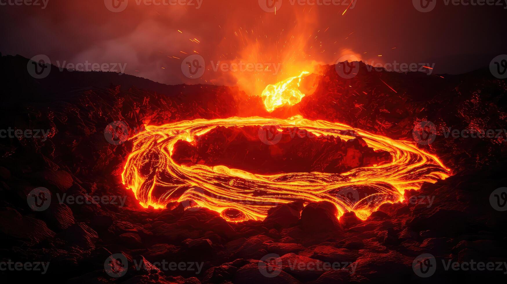 eruption ring of fire photo