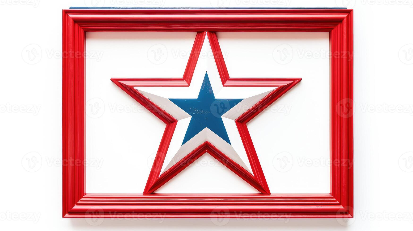 decor red white blue frame photo