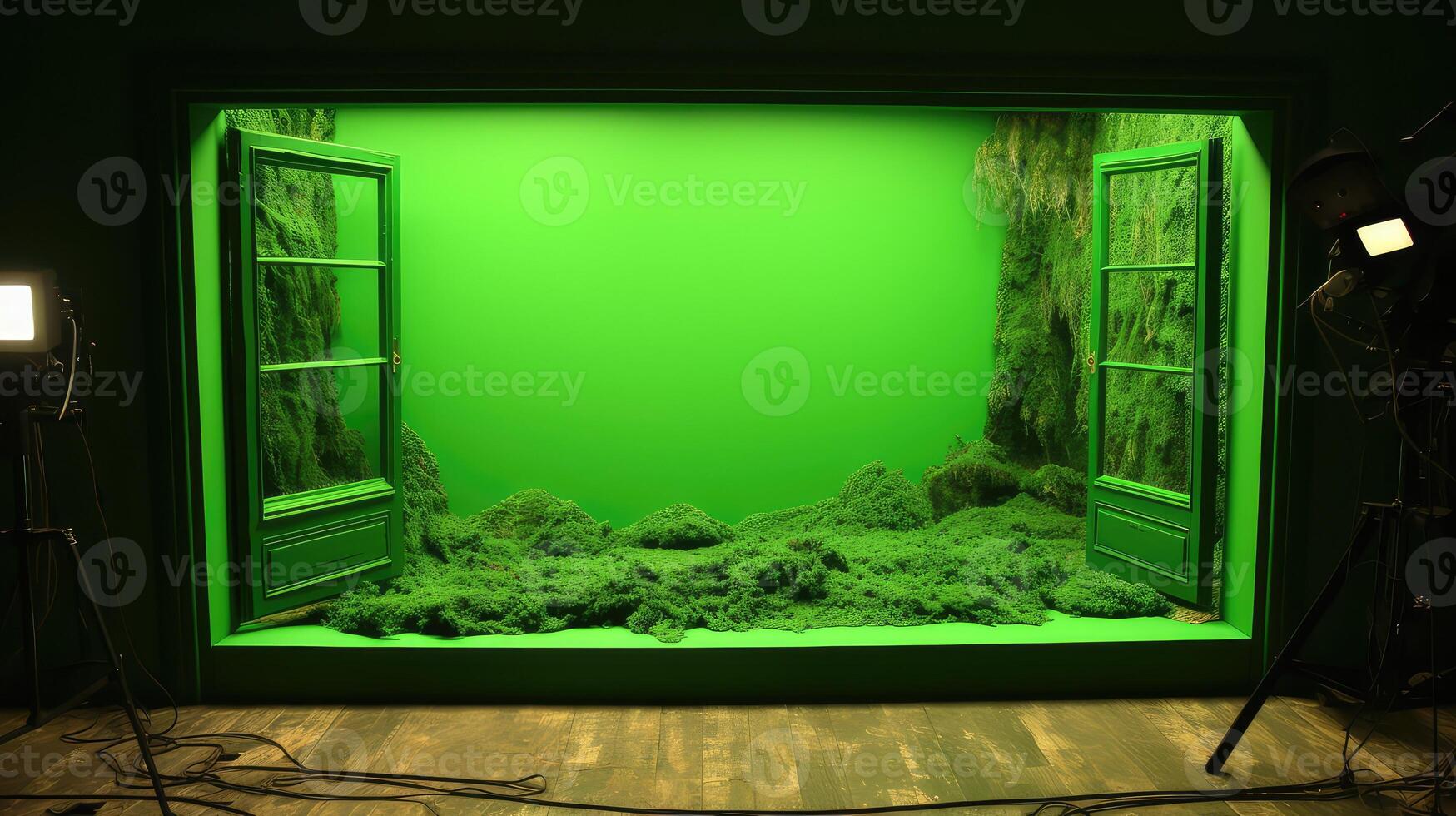 gateway green screen window photo