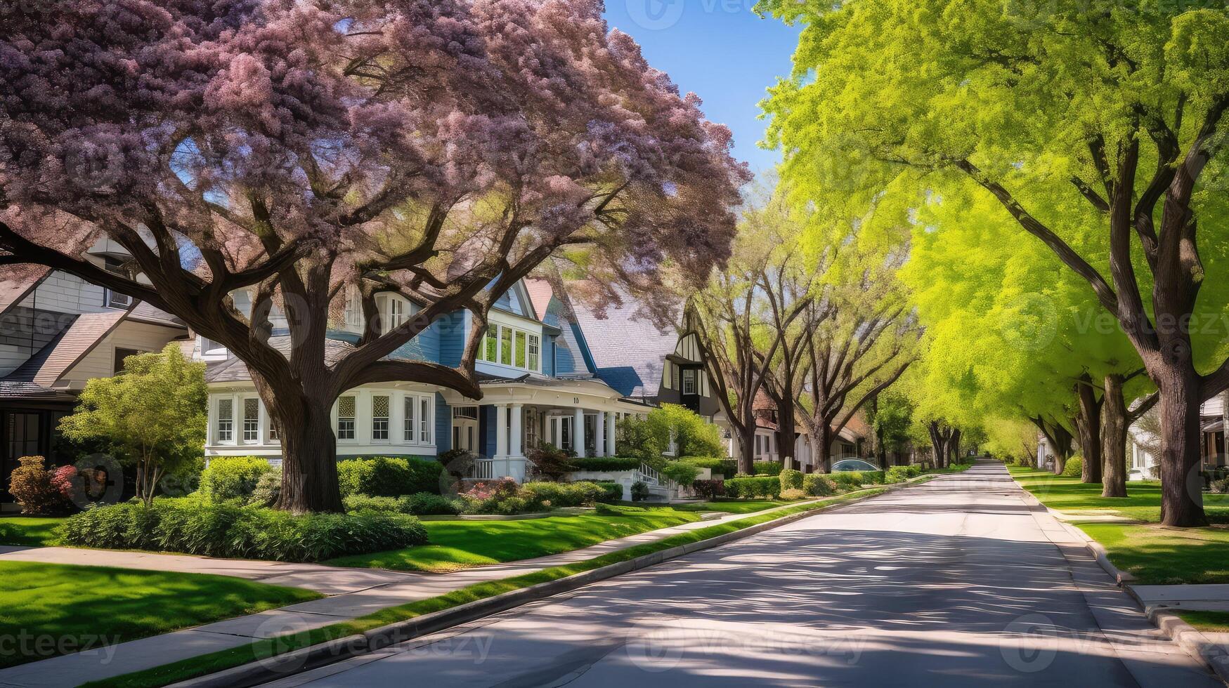 rows house tree photo