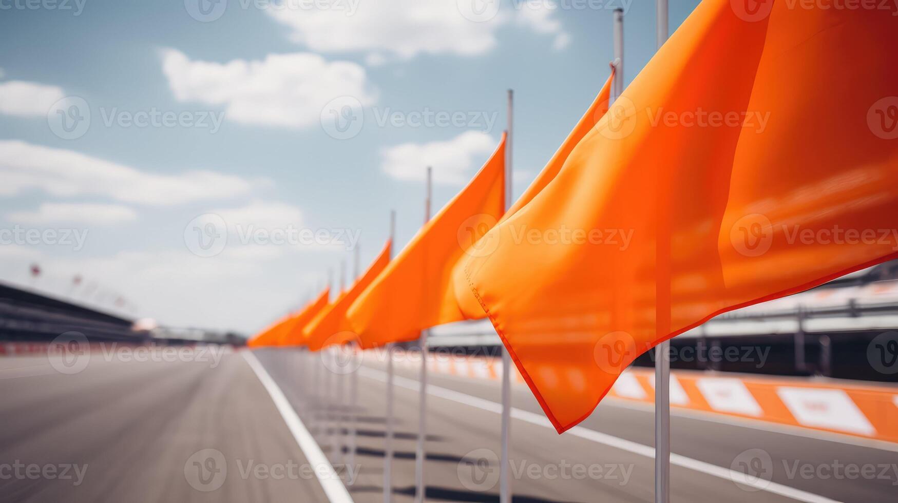track orange flag photo
