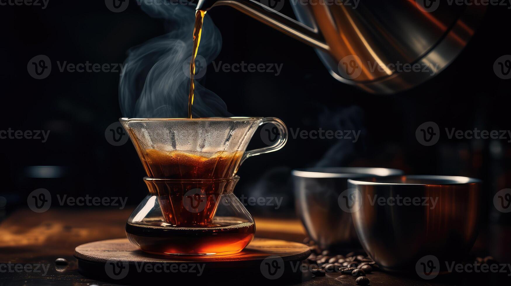 over pour coffee photo