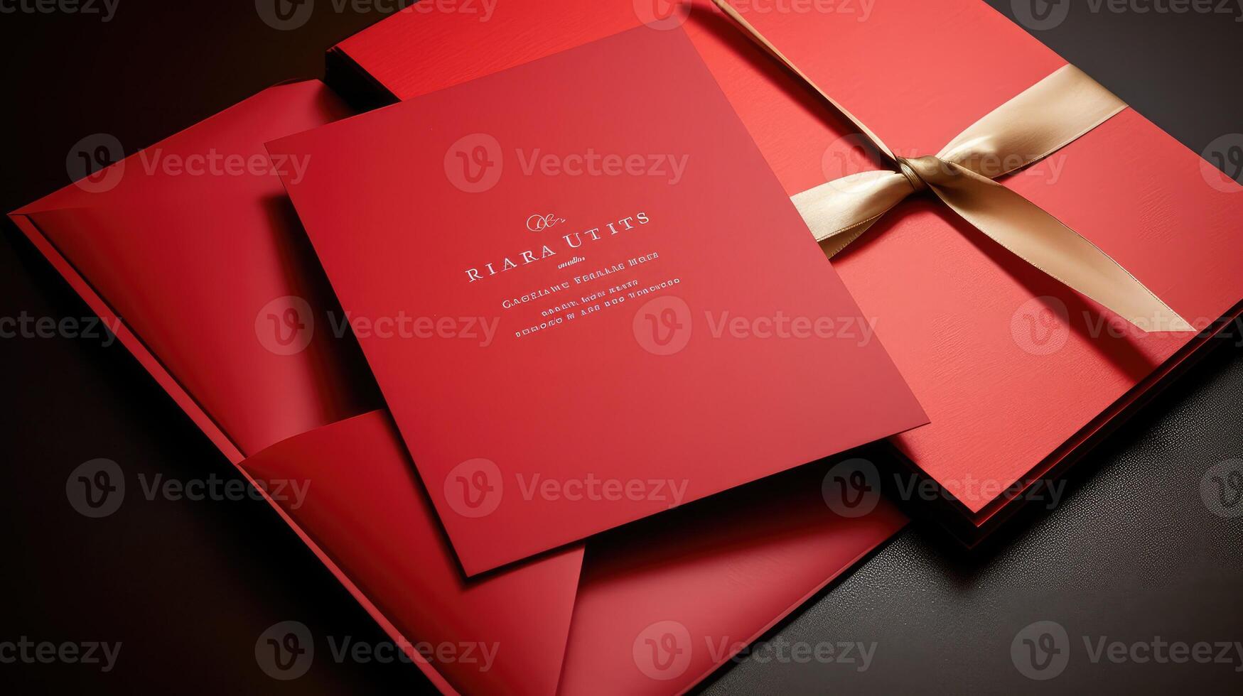 bold red wedding invitations photo