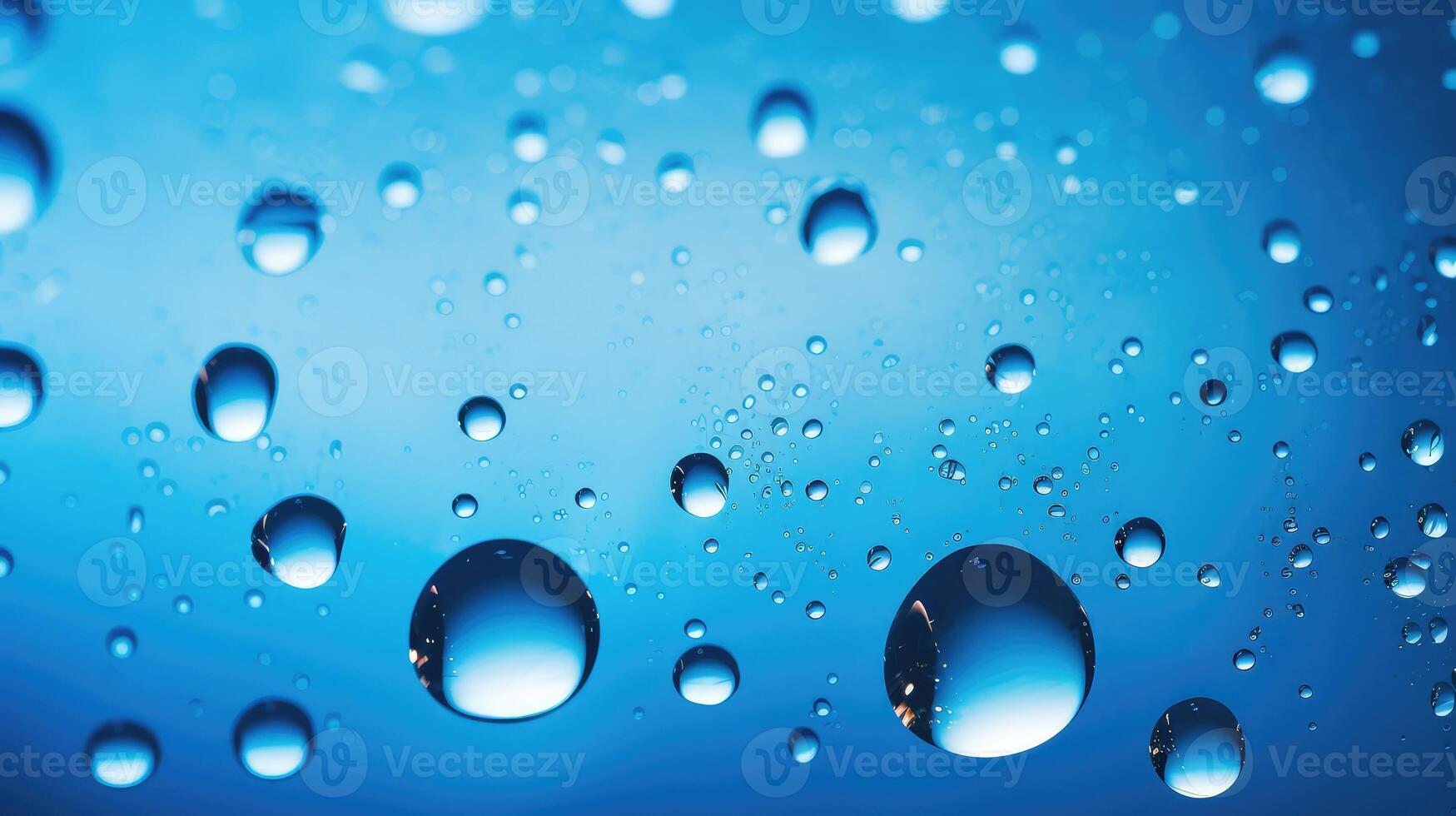 up water drops on blue background photo