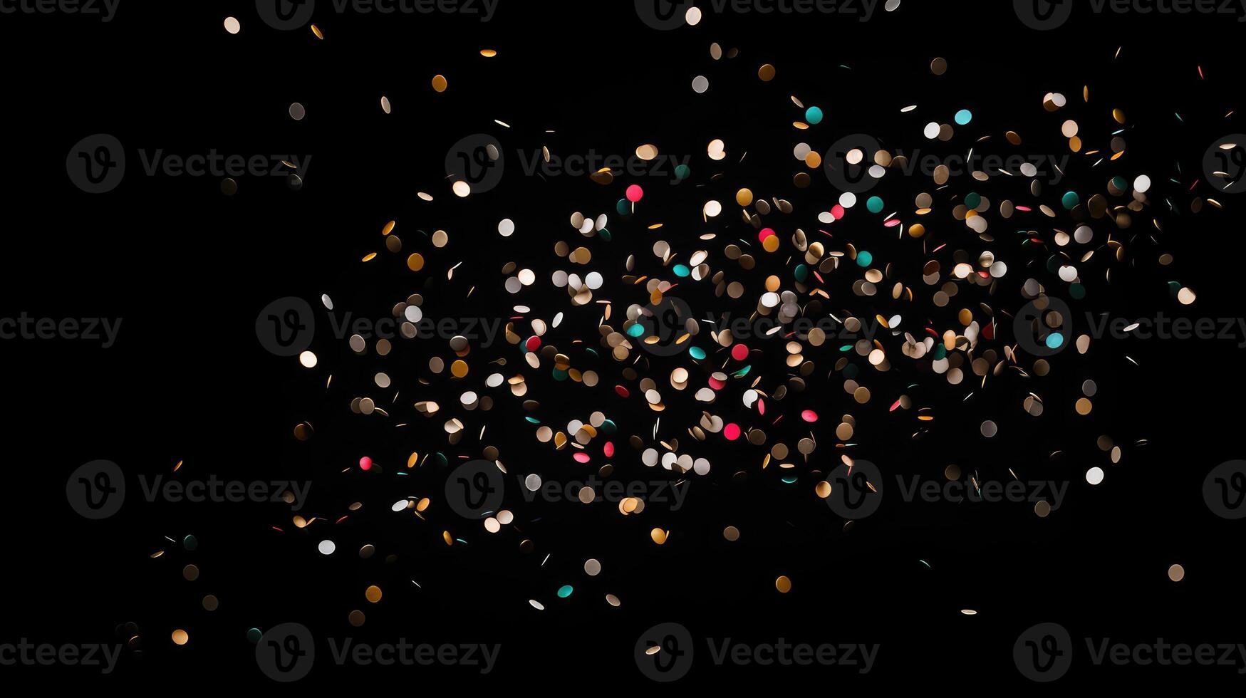 elegance black background confetti photo