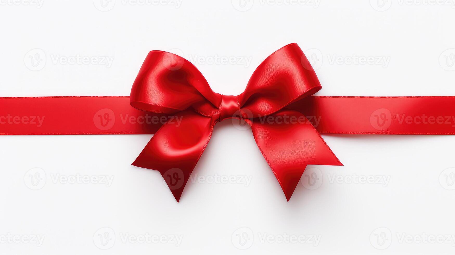 vibrant red ribbon isolated photo