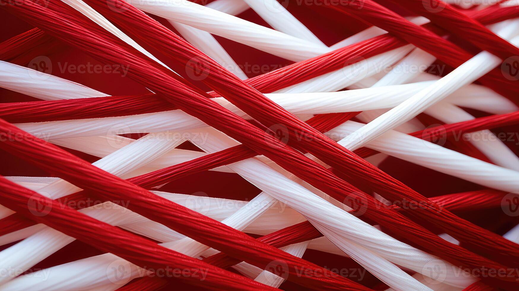 intertwined red and white string photo