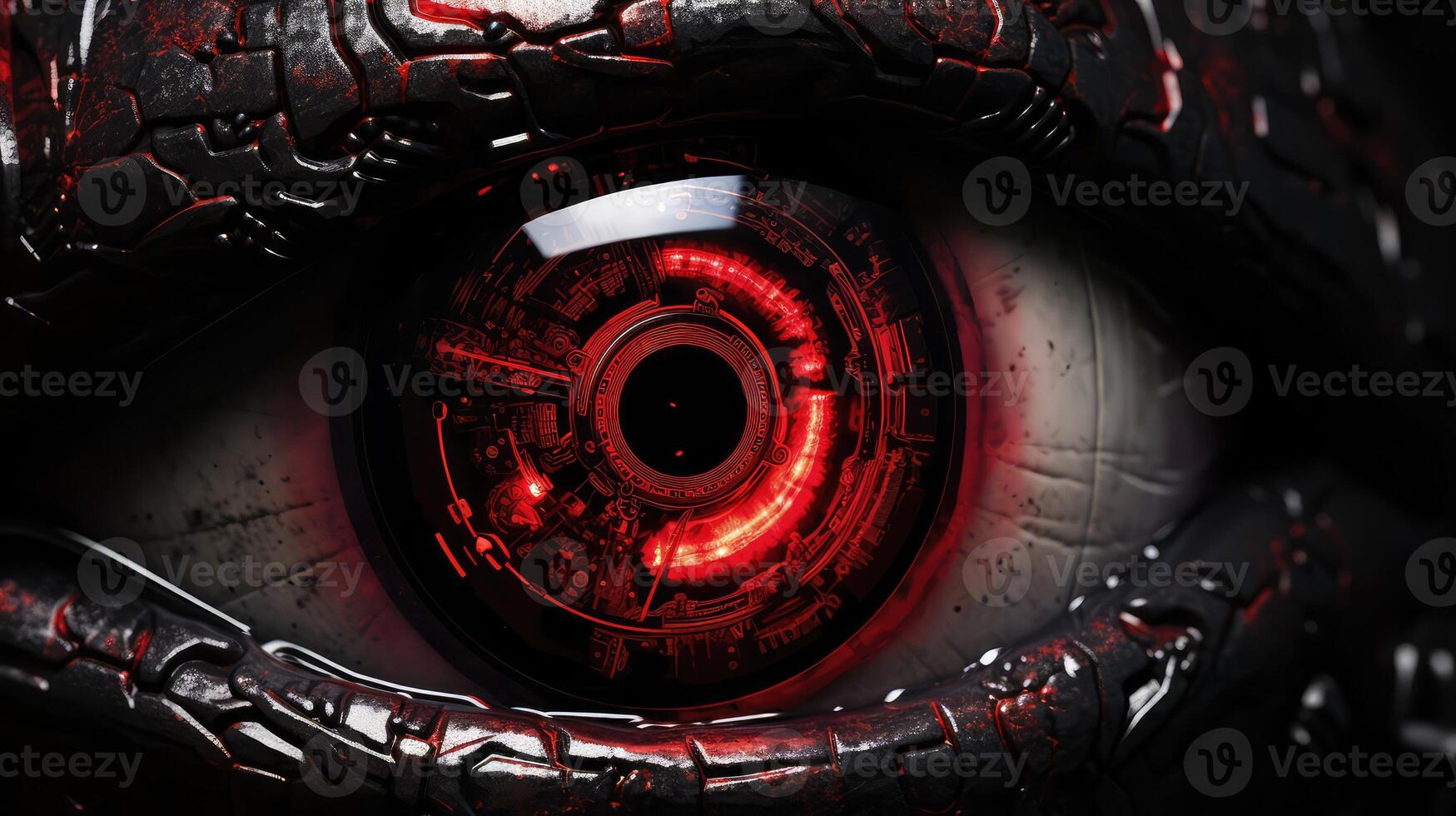design red robot eye photo