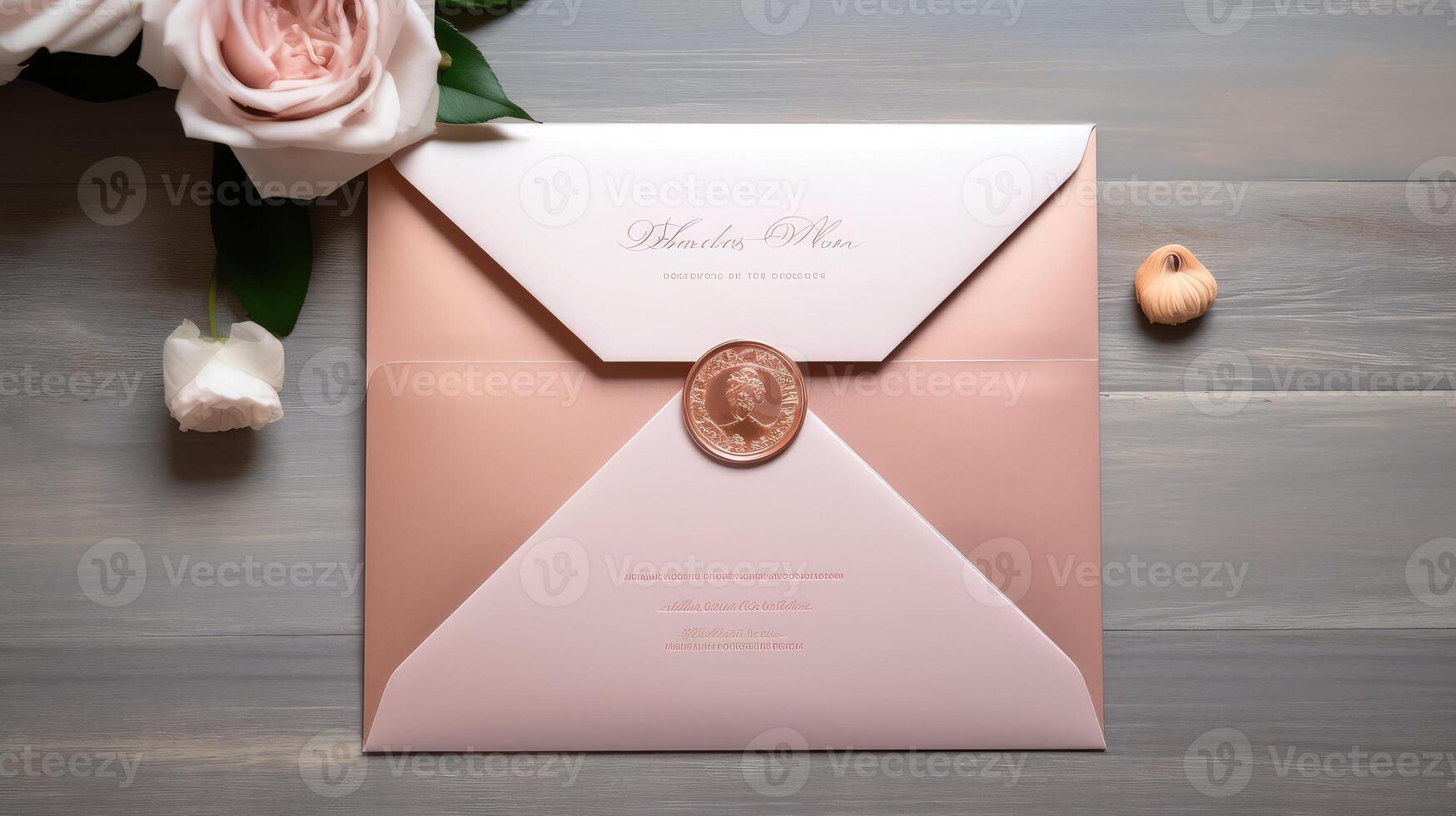 glamorous rose gold invite photo