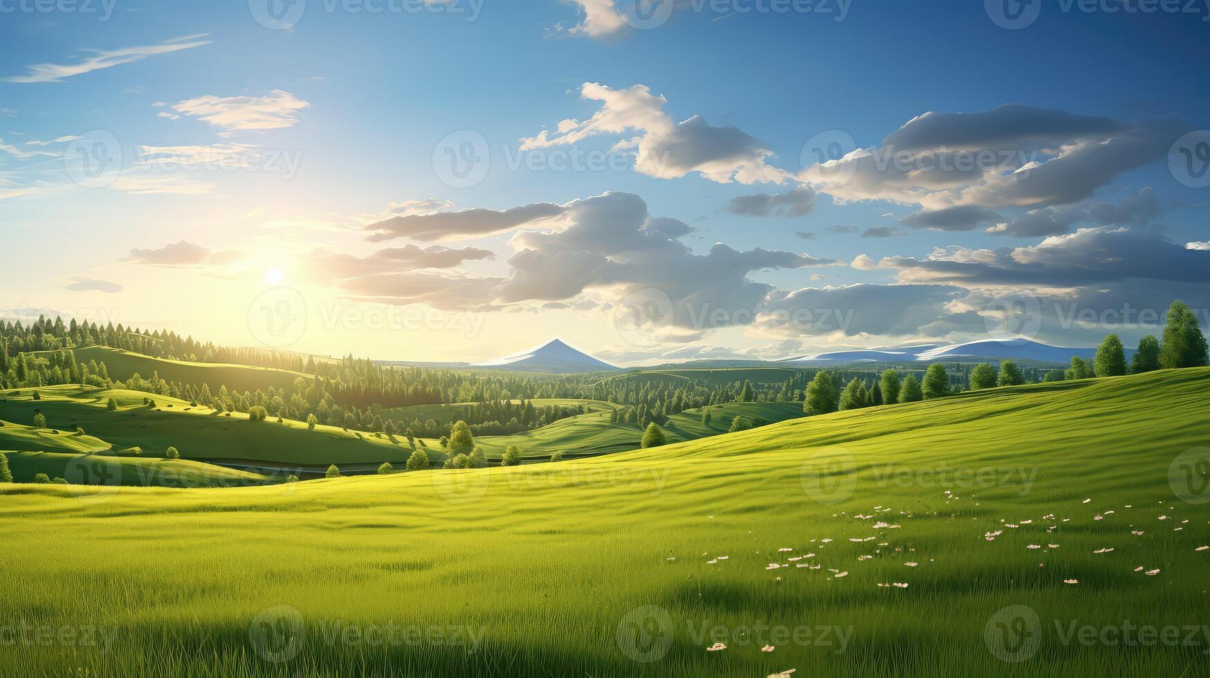 green grass spring photo