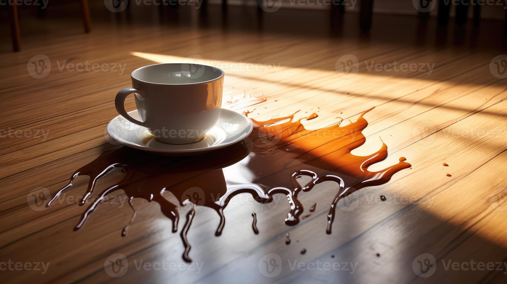 cup spilling coffee photo