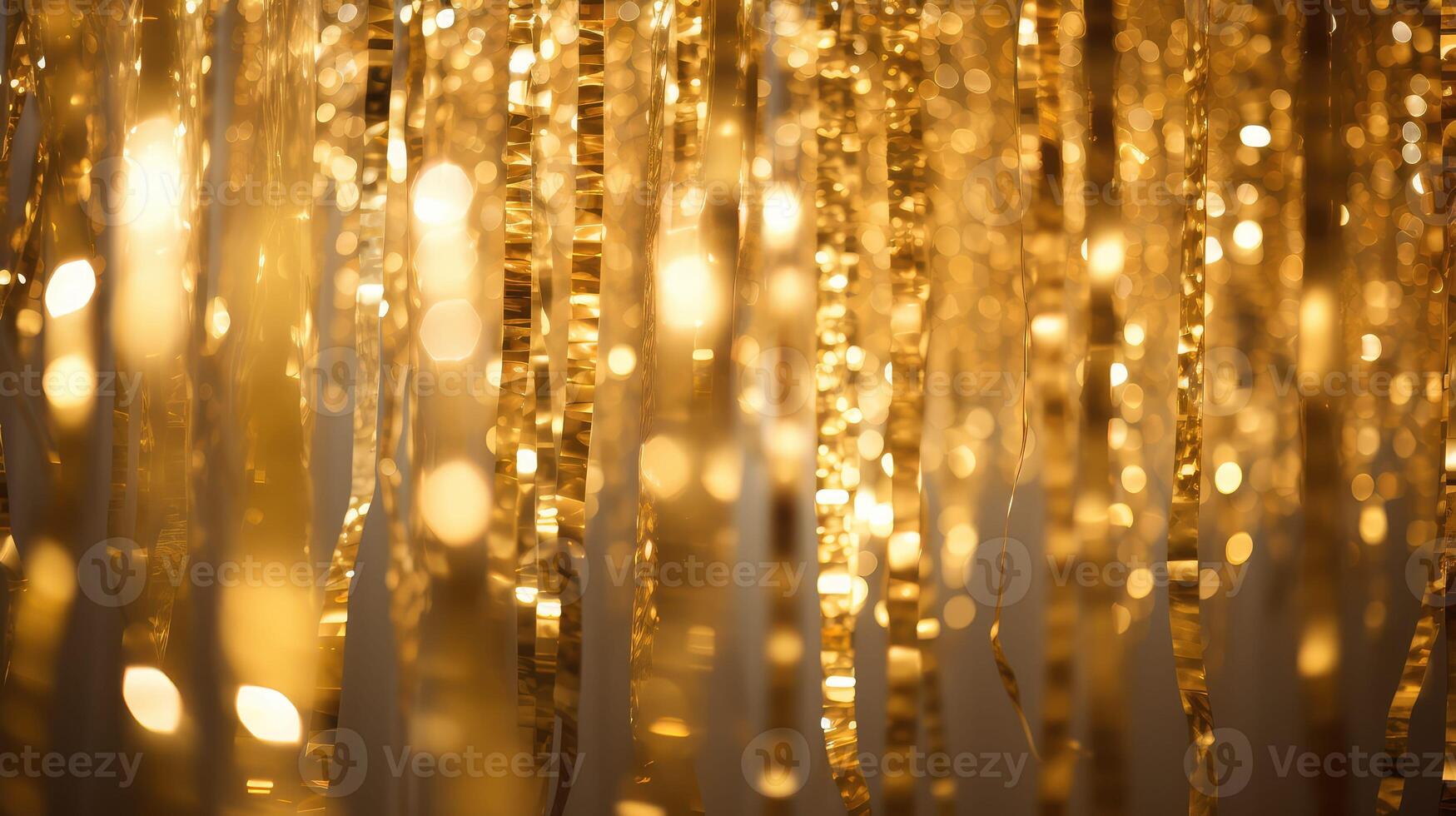 elegant gold streamers photo