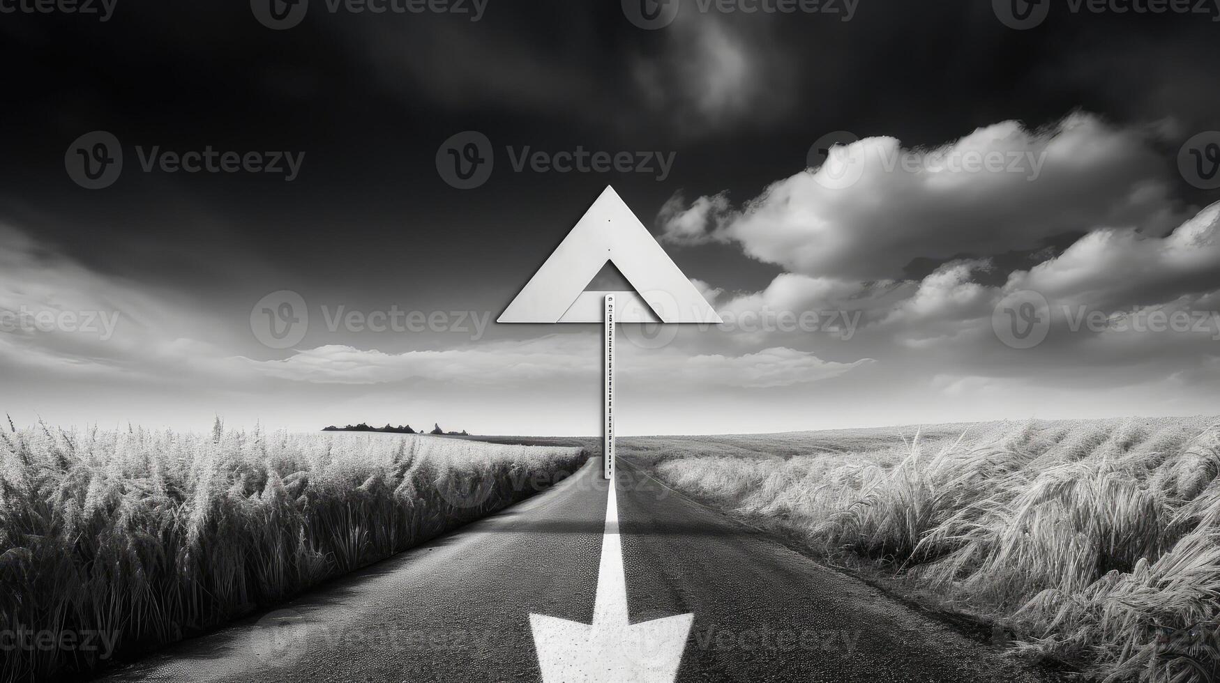 contrast black and white arrow photo