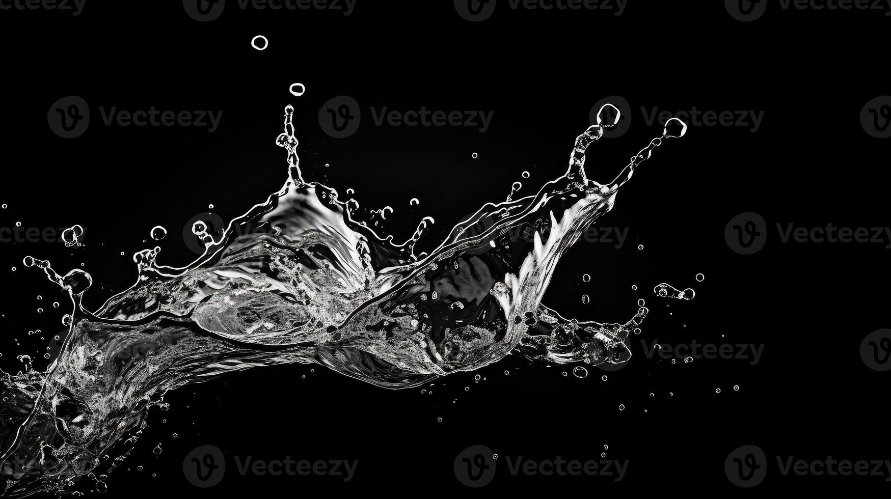 light water splash black background photo