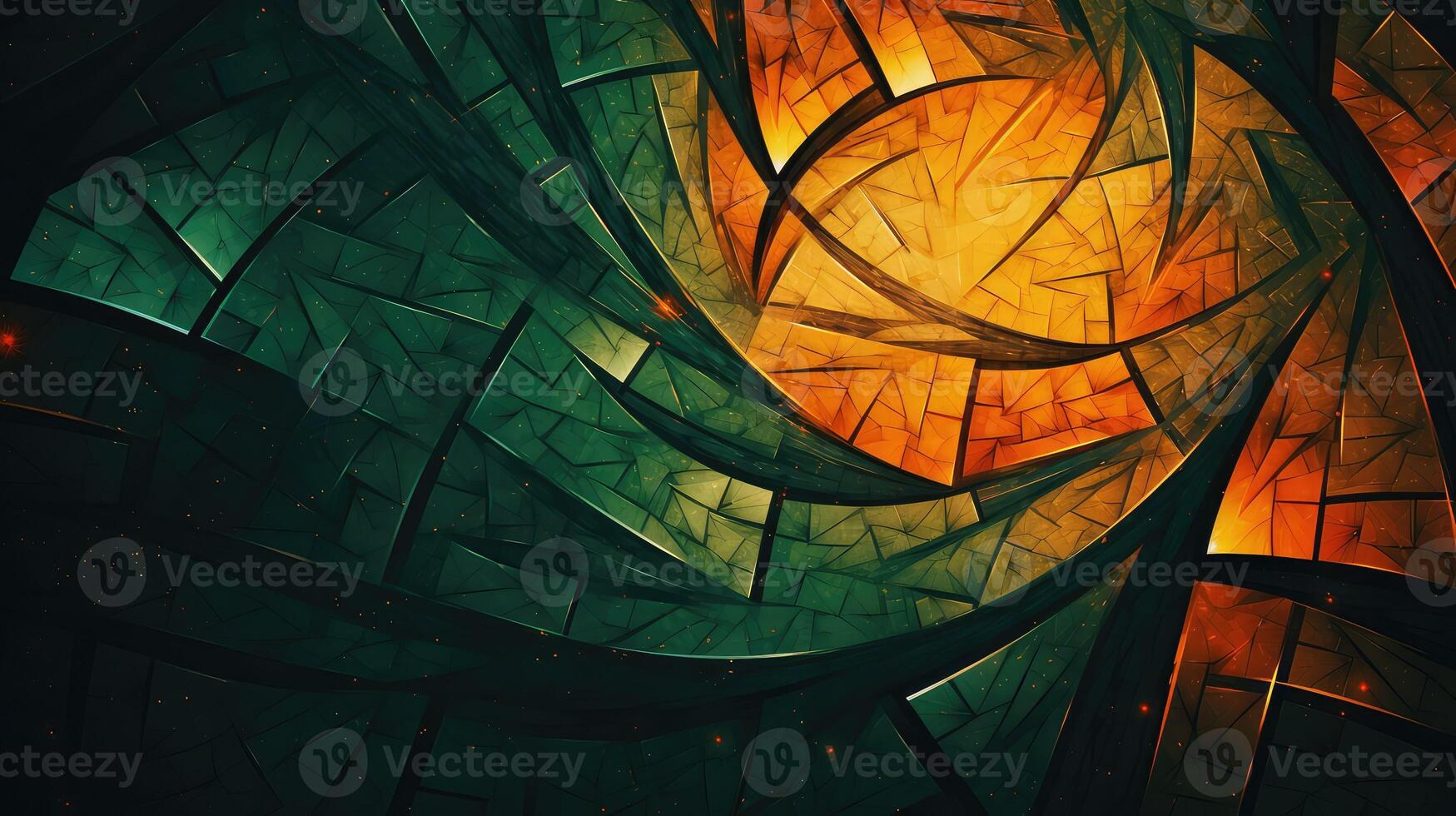 design orange and green abstract background photo