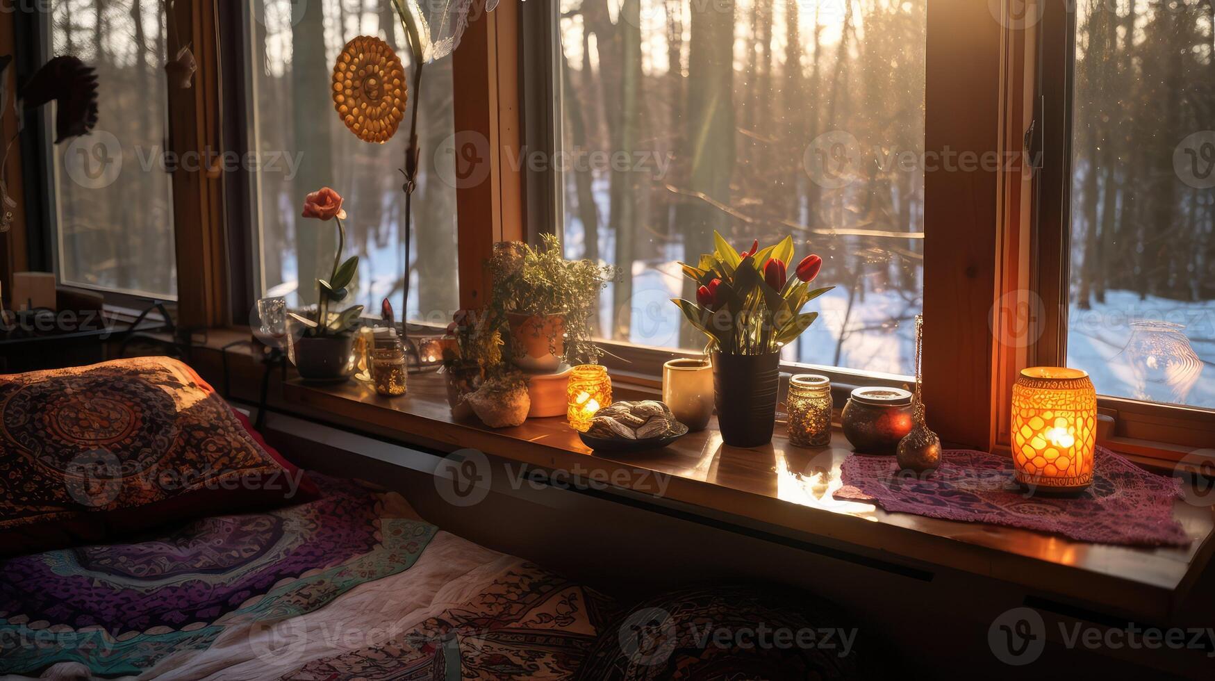 artwork office desk window photo
