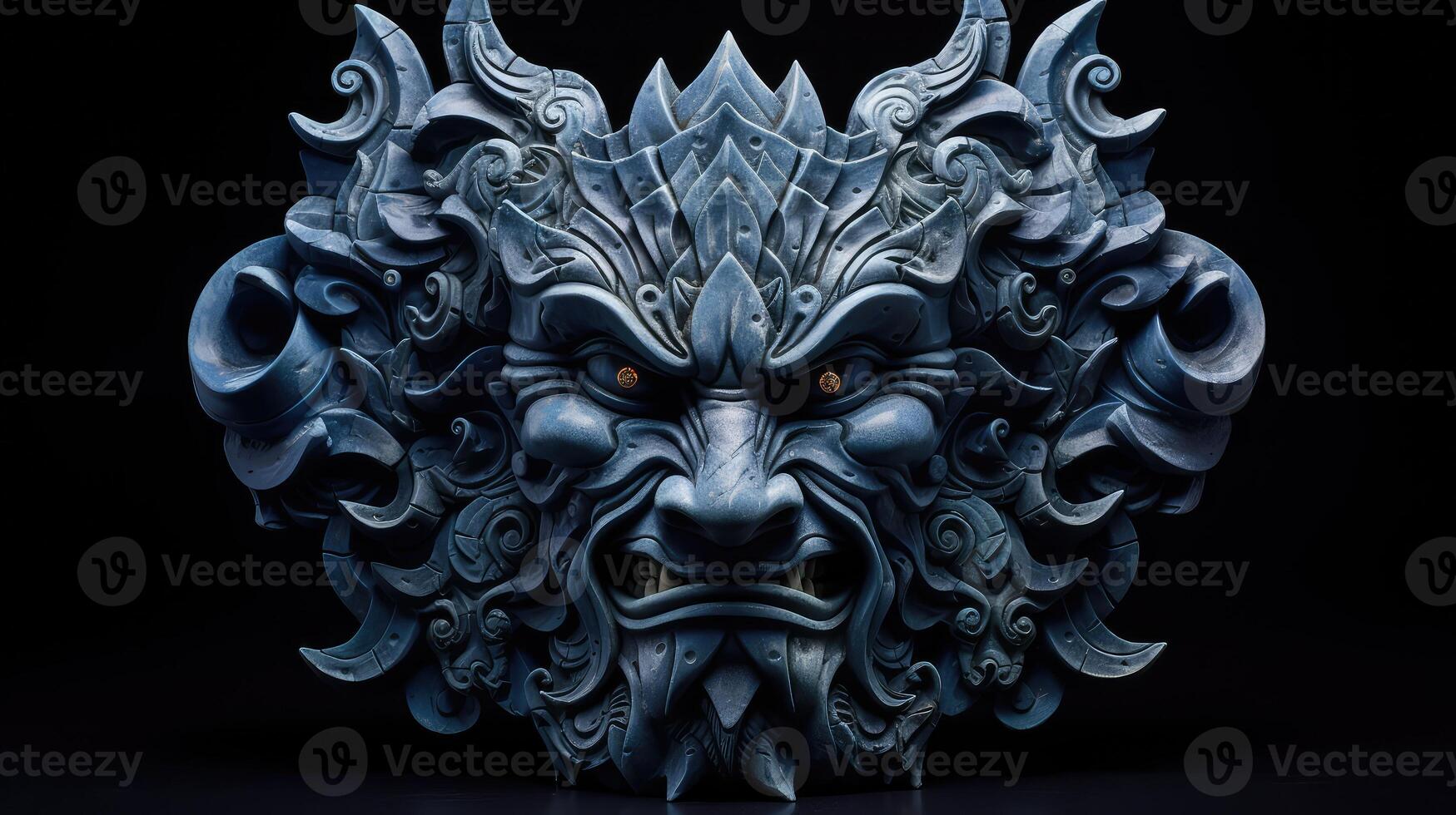 intricate blue stone photo