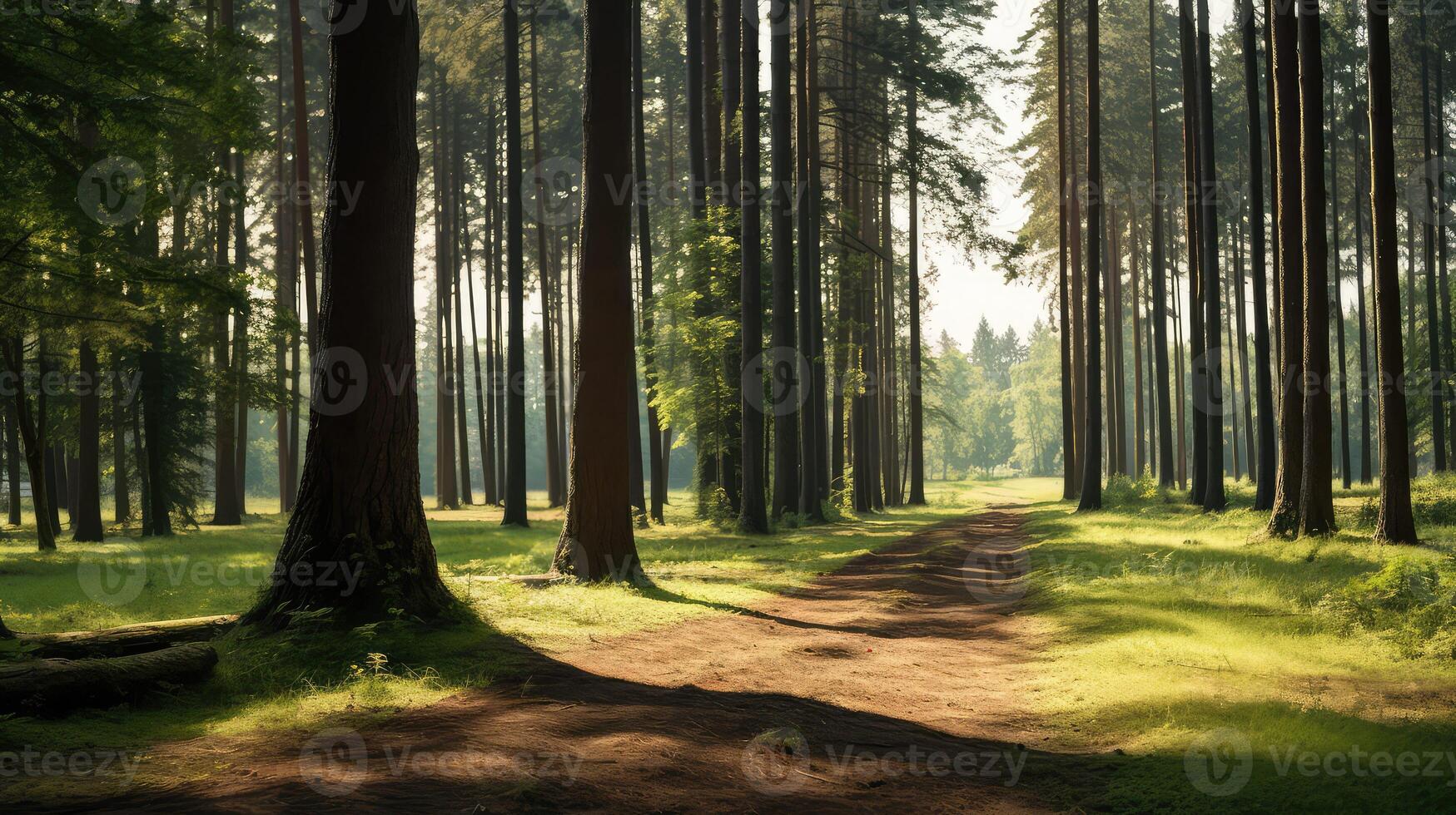path row of trees photo