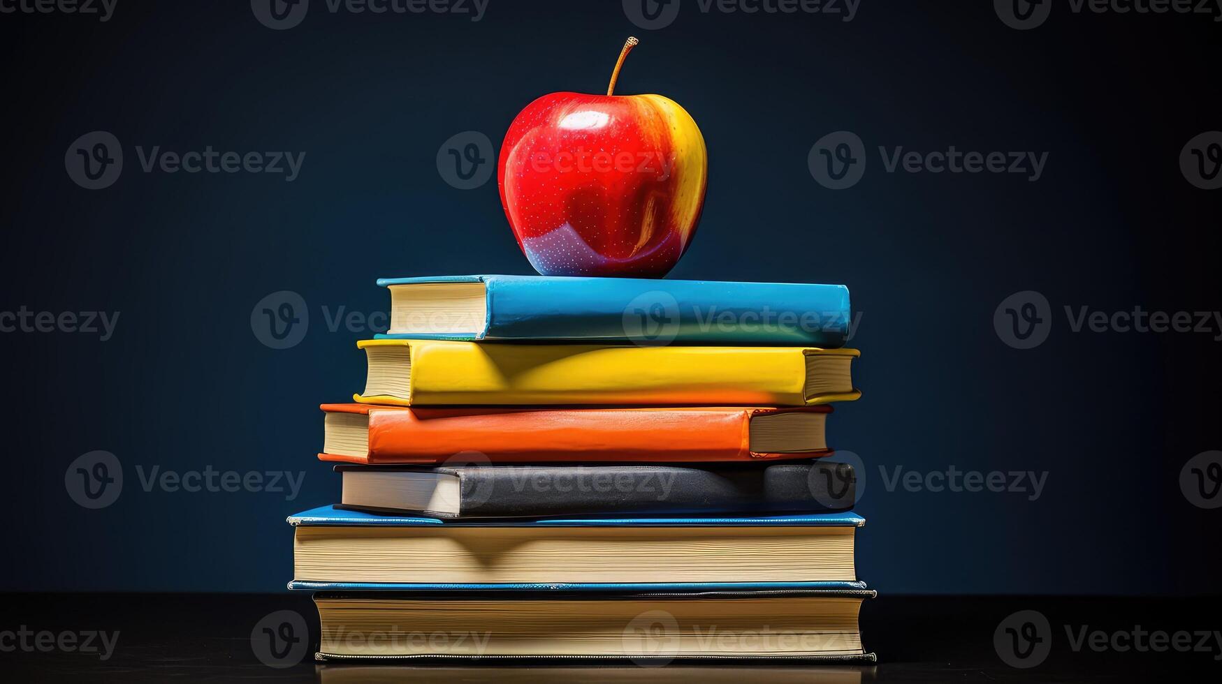 reading books and apple photo