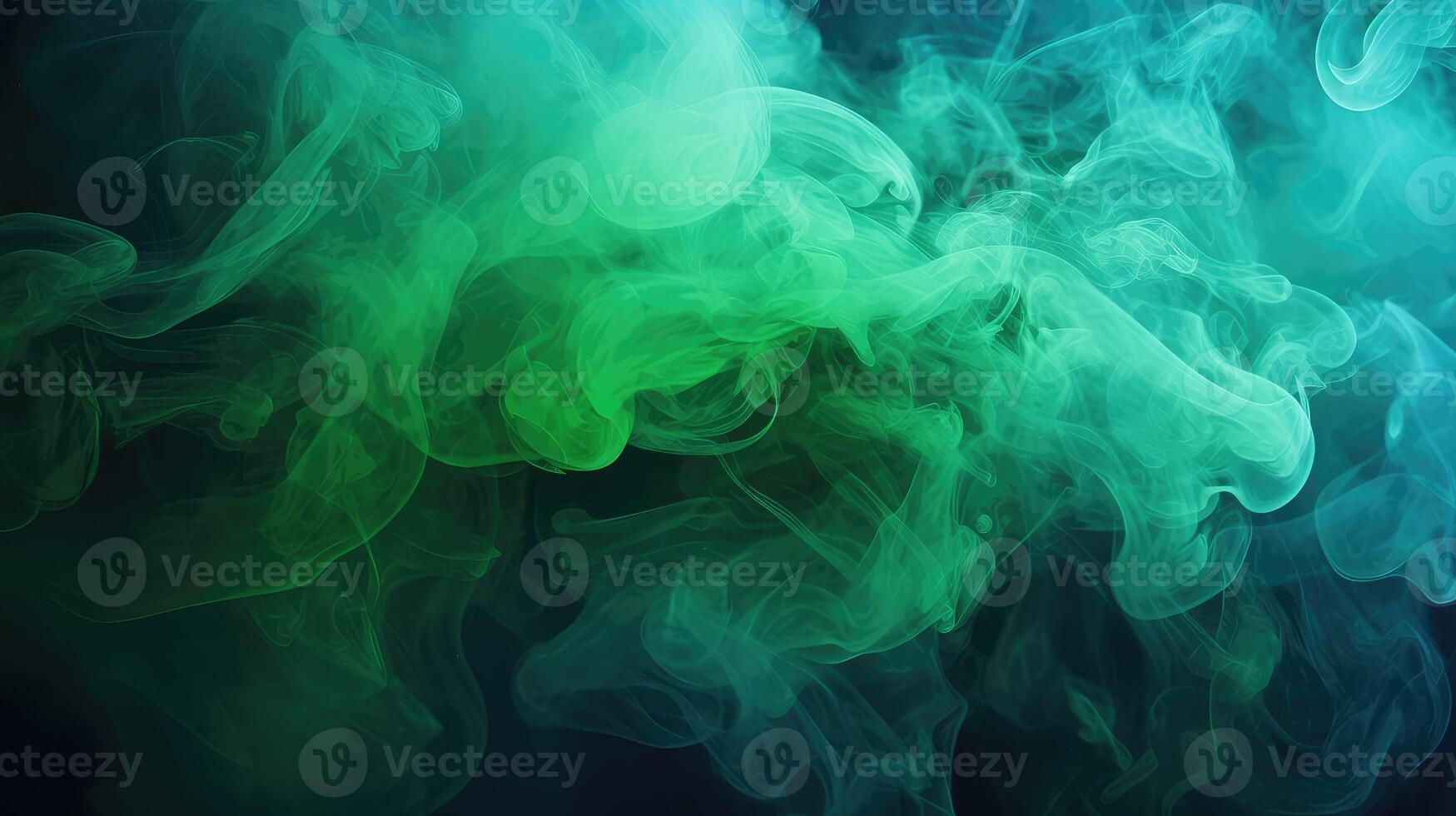 dynamic blue green smoke photo