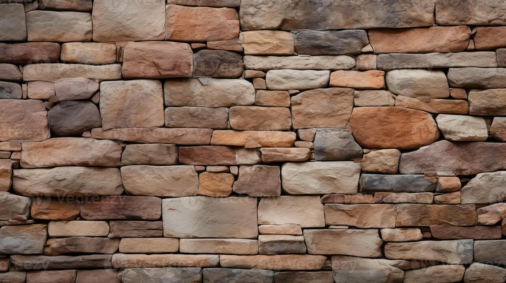stacked stone wall seamless texture photo