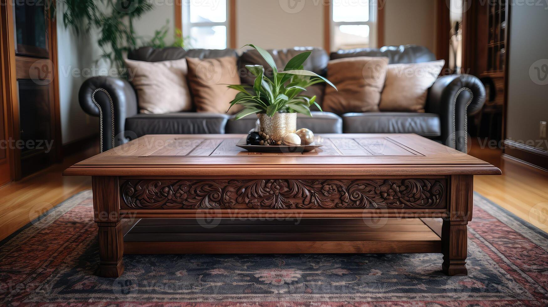 sophistication wood coffee table photo