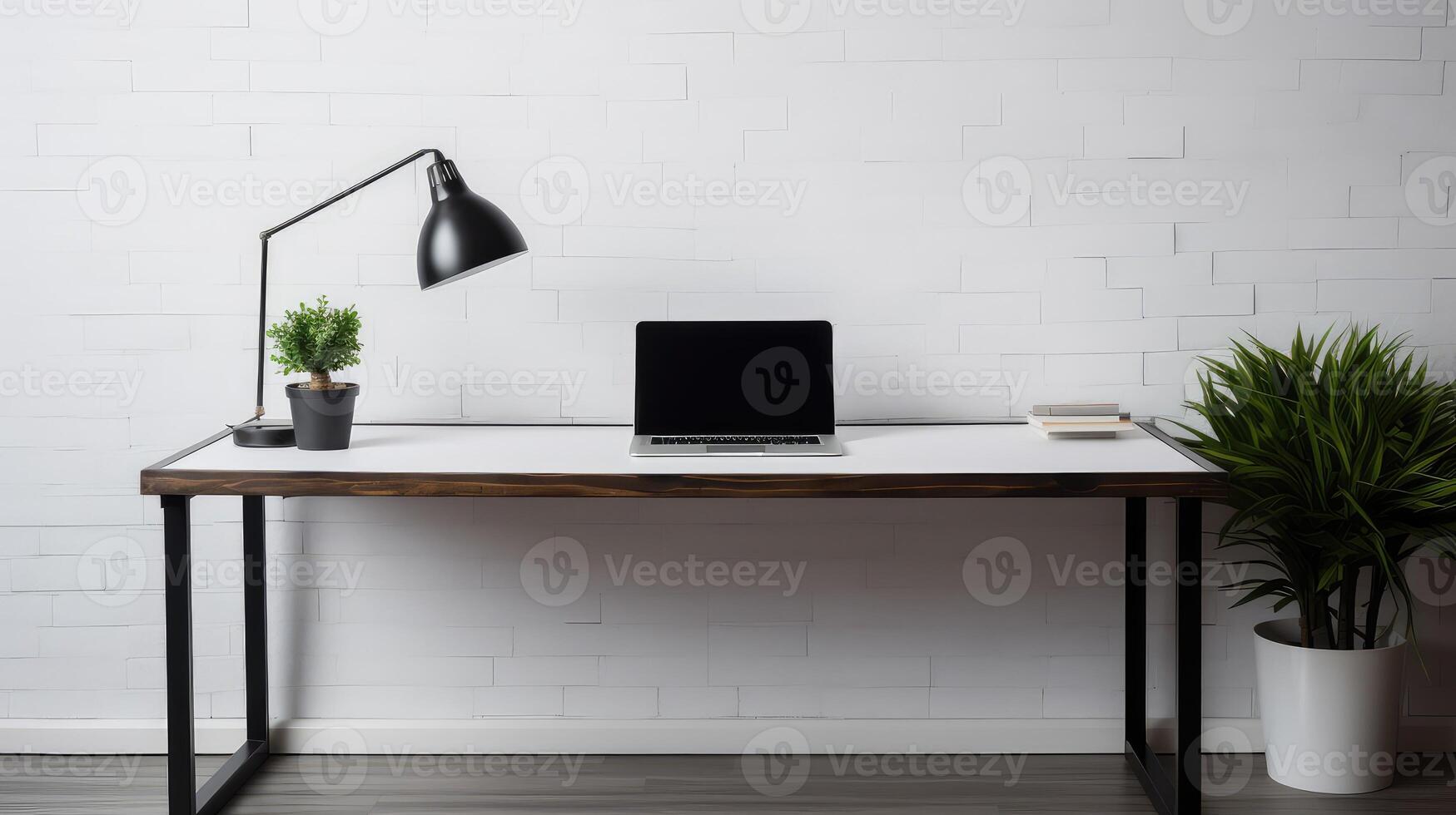simple blank desktop on desk photo