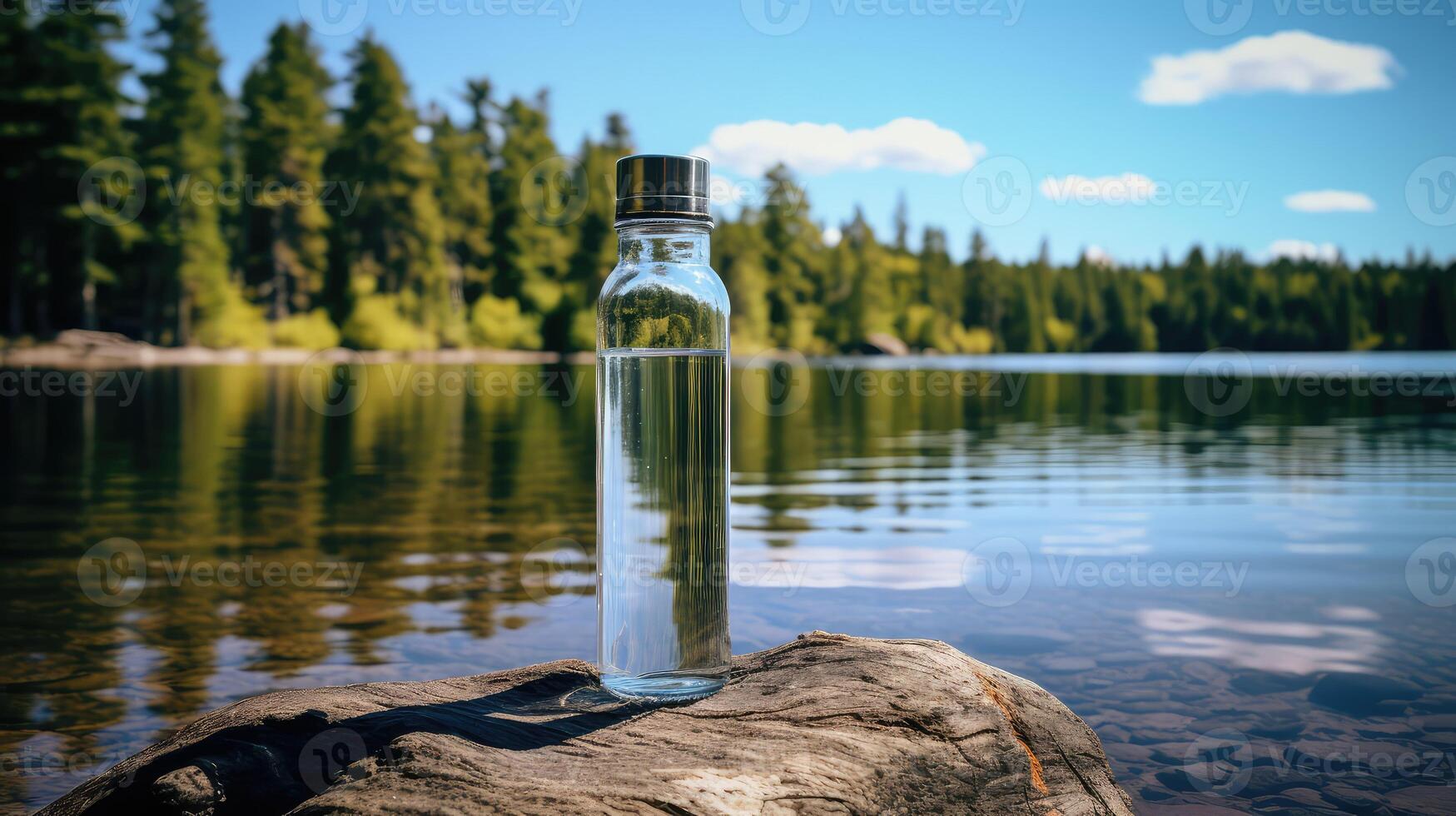 sky clear water bottle photo