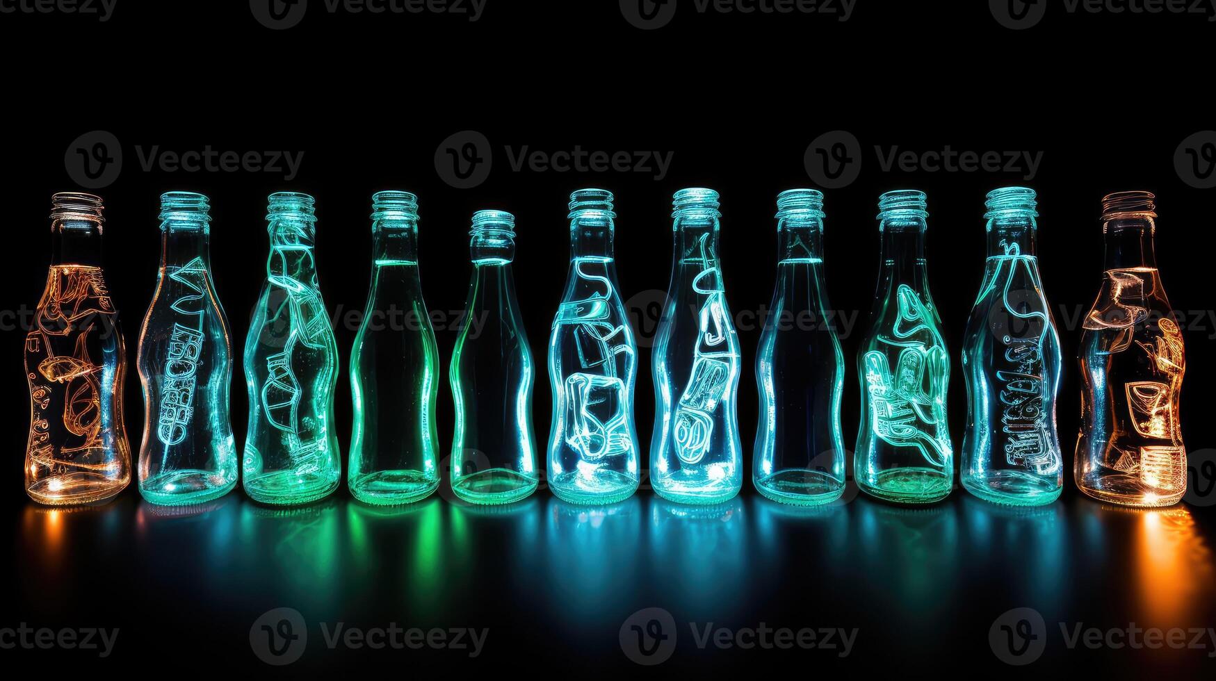 composition soda bottle outline photo