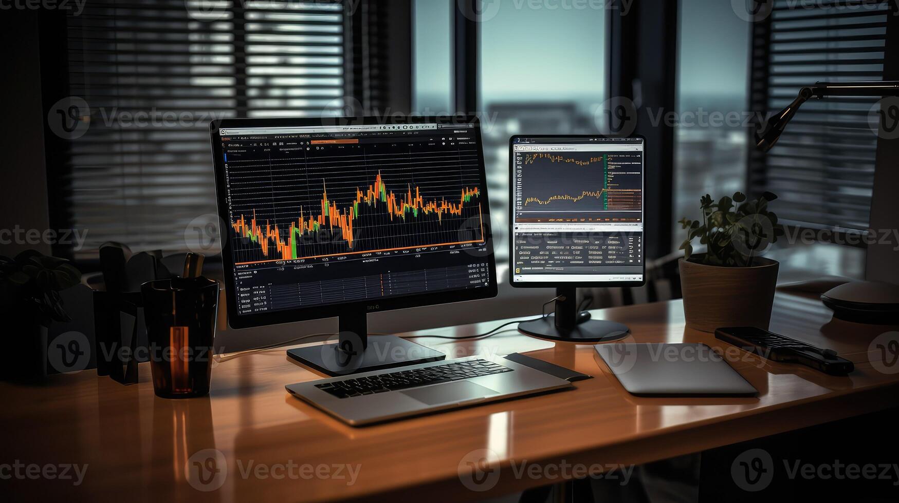 computer data on desk photo