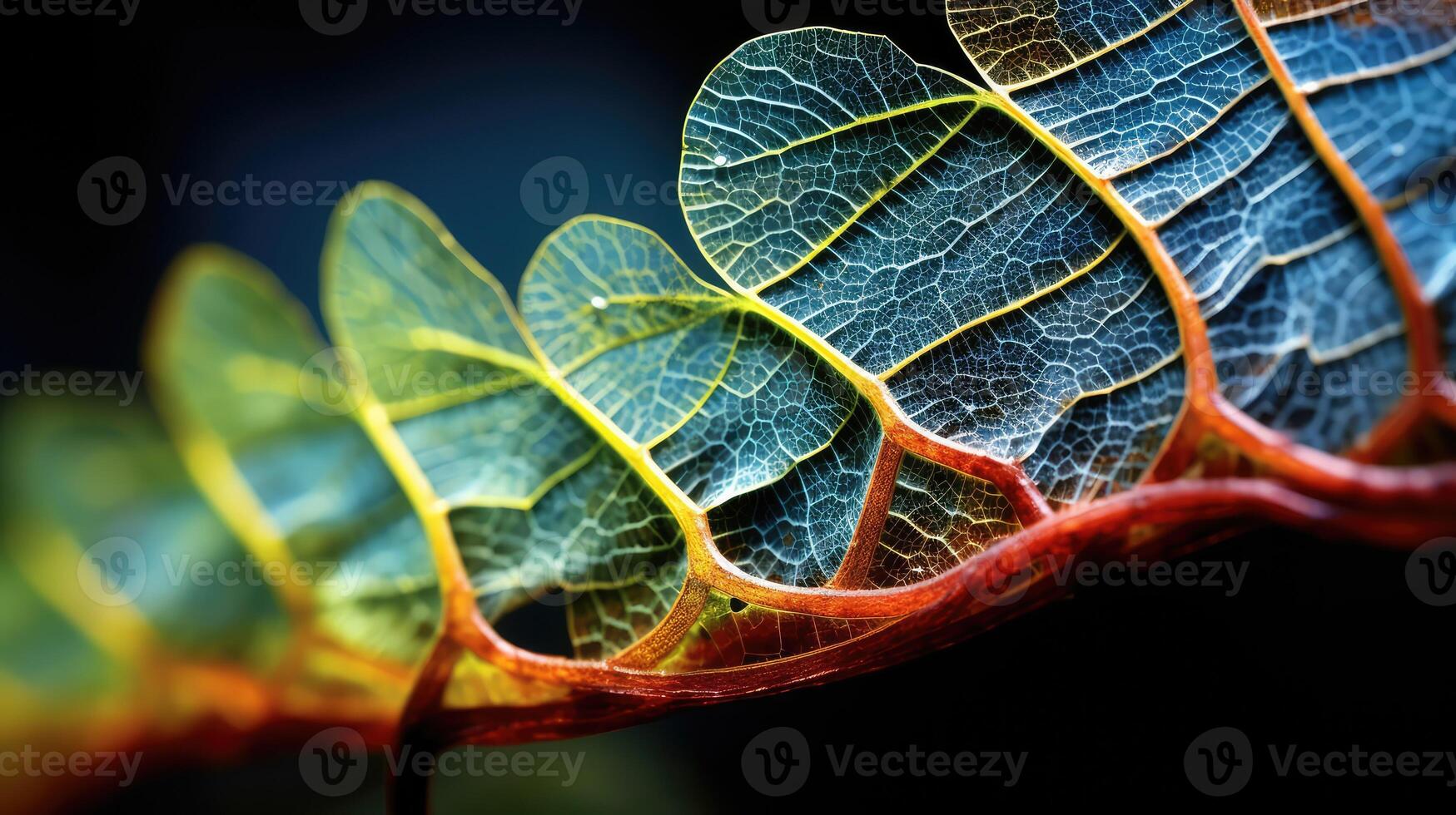 macro dna helix leaf photo