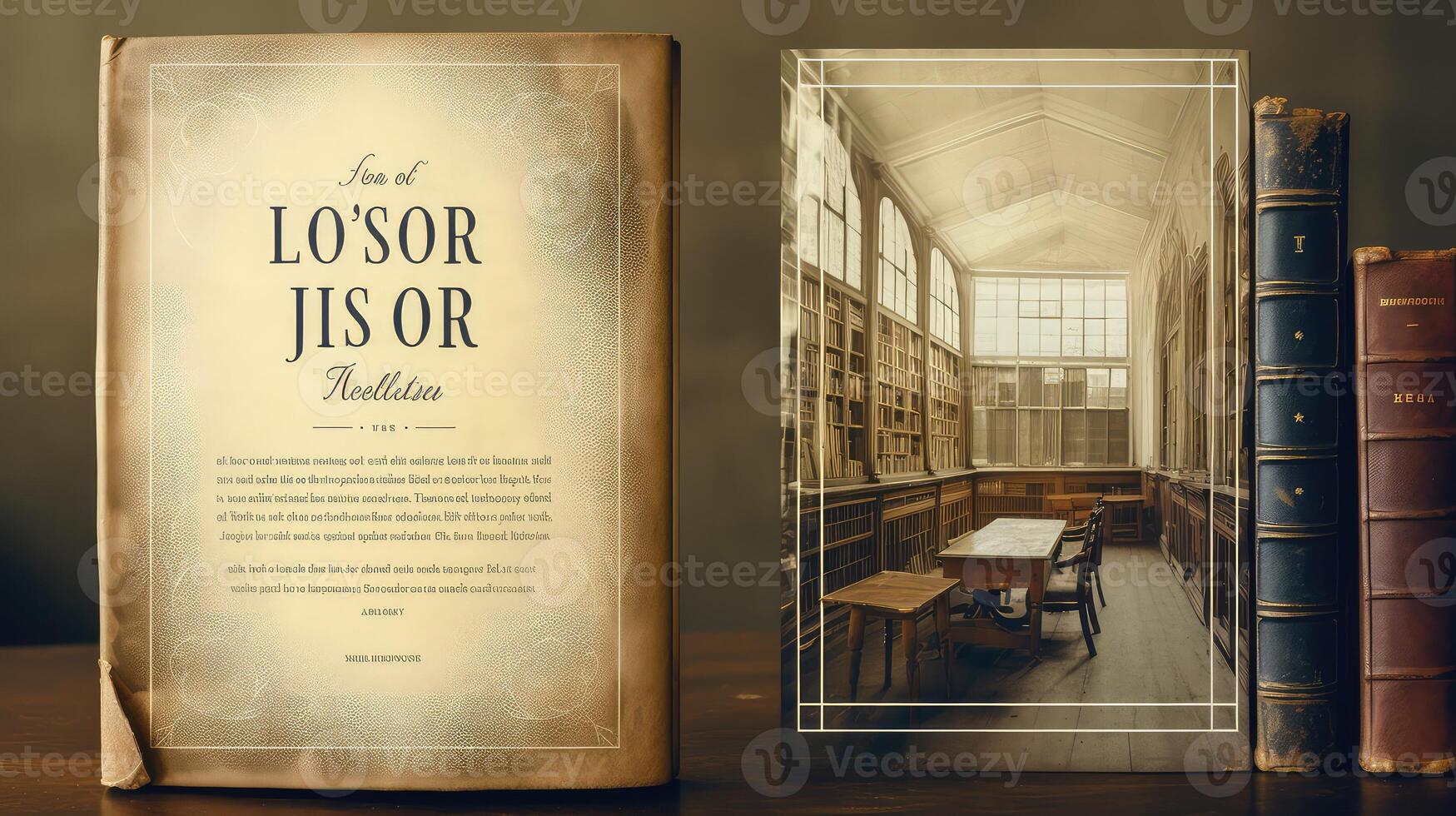 library front and back book covers photo