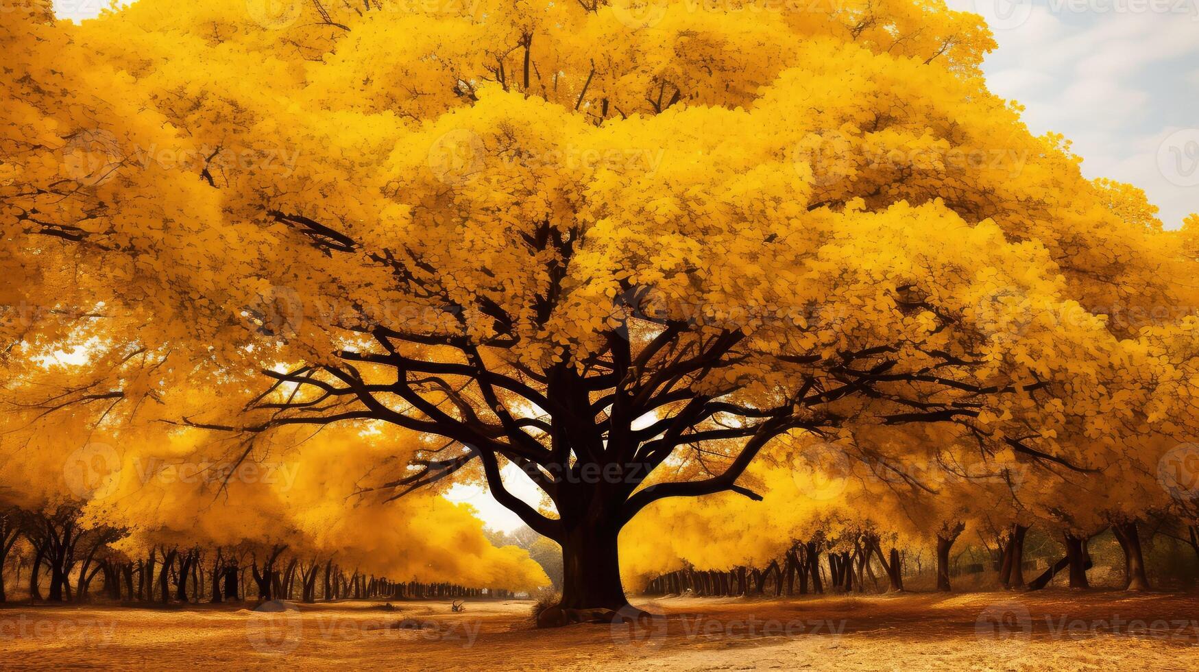 yellow mustard tree photo