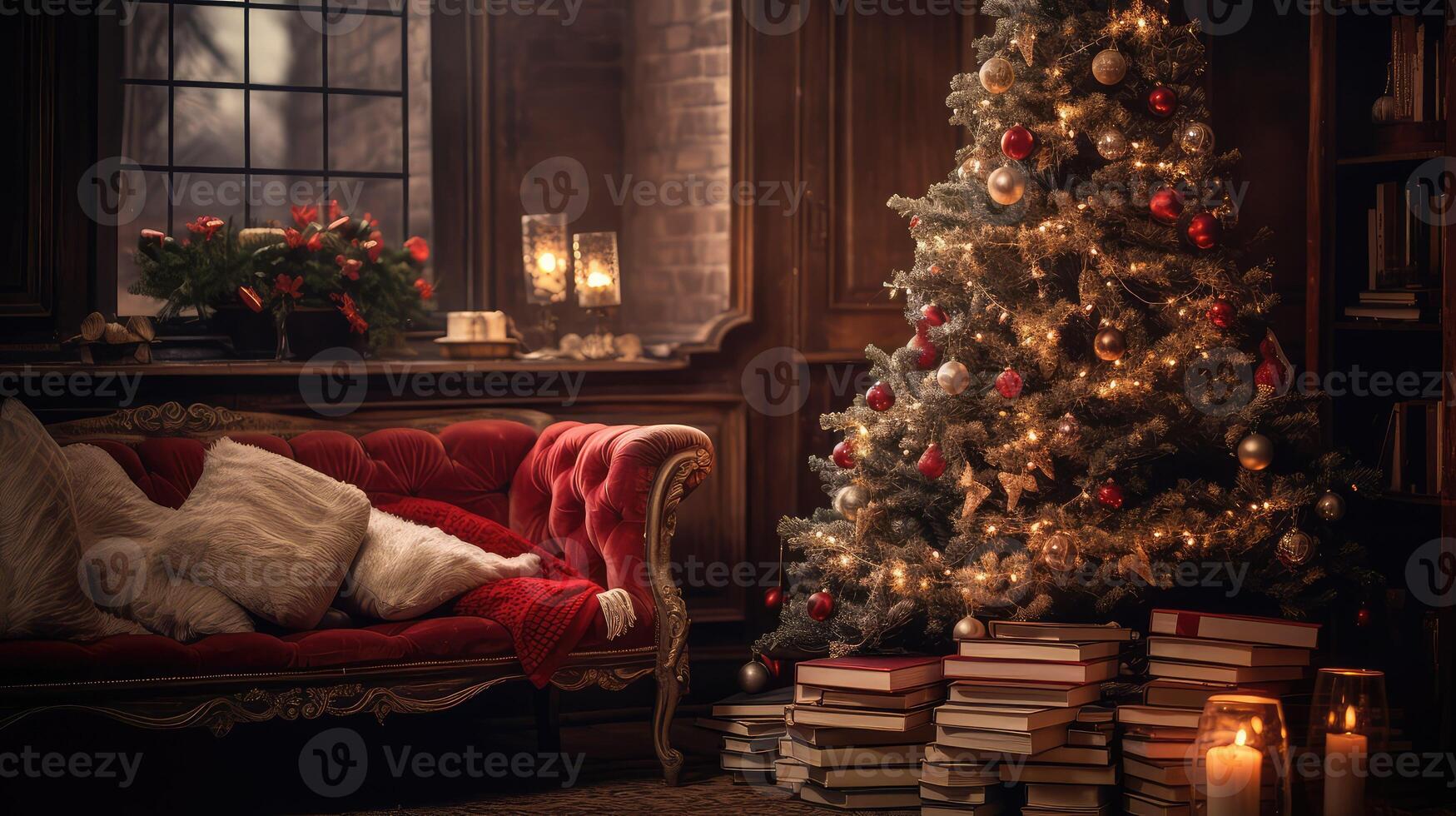 tree books christmas photo