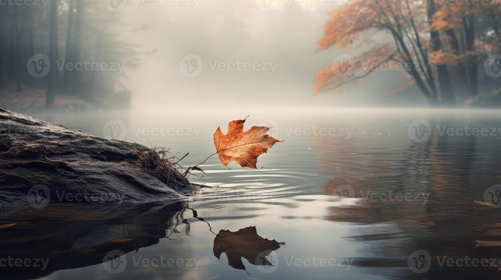 fog floating leaves photo