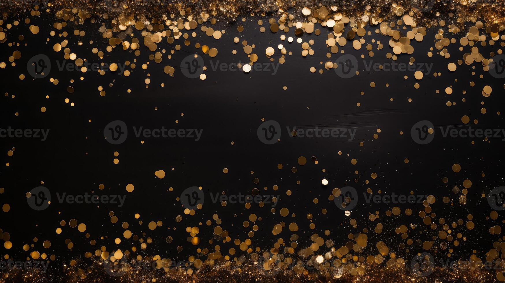contrast gold confetti border photo