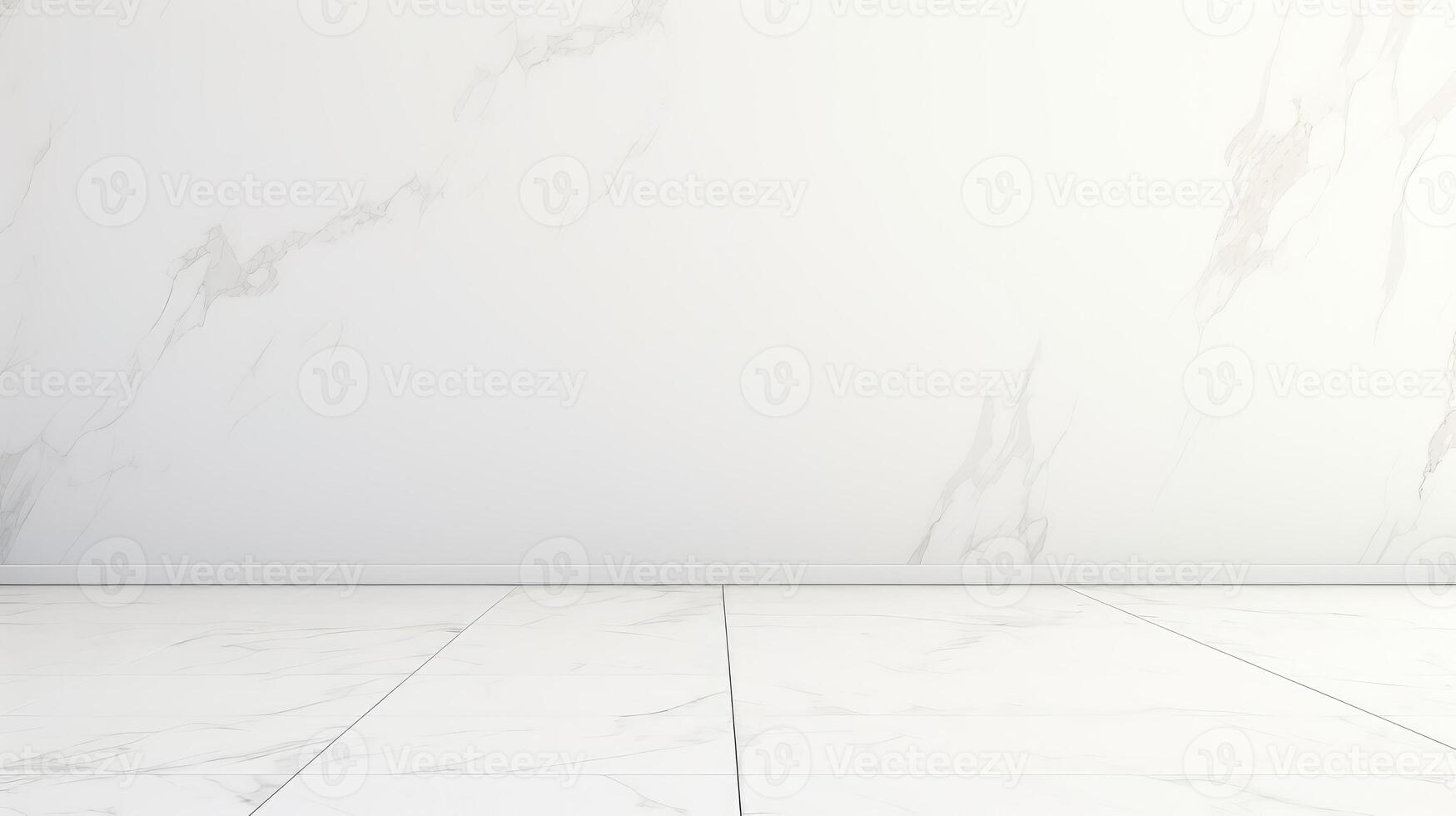 elegance white wall background with long floor photo