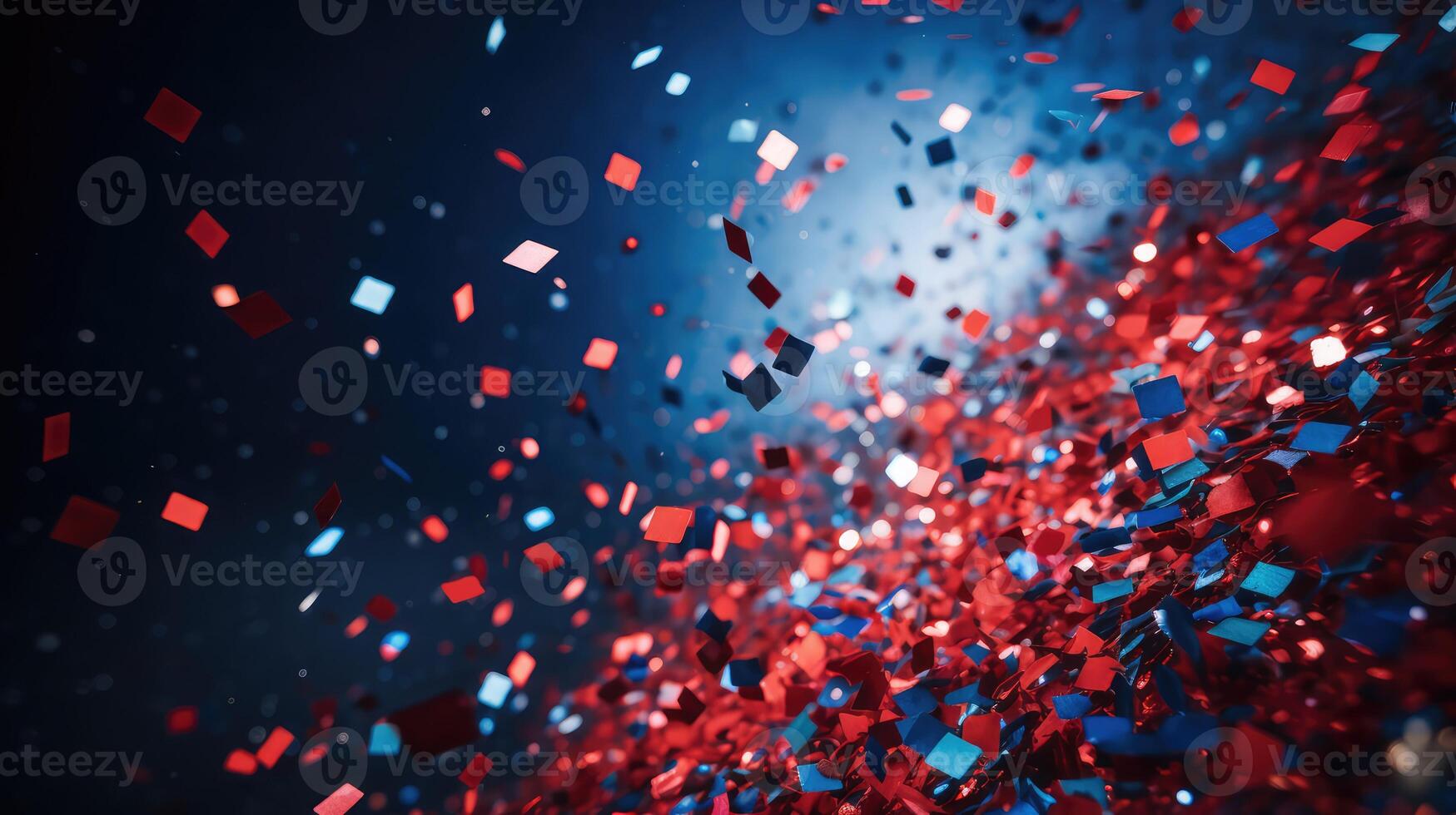 colors blue and red confetti photo