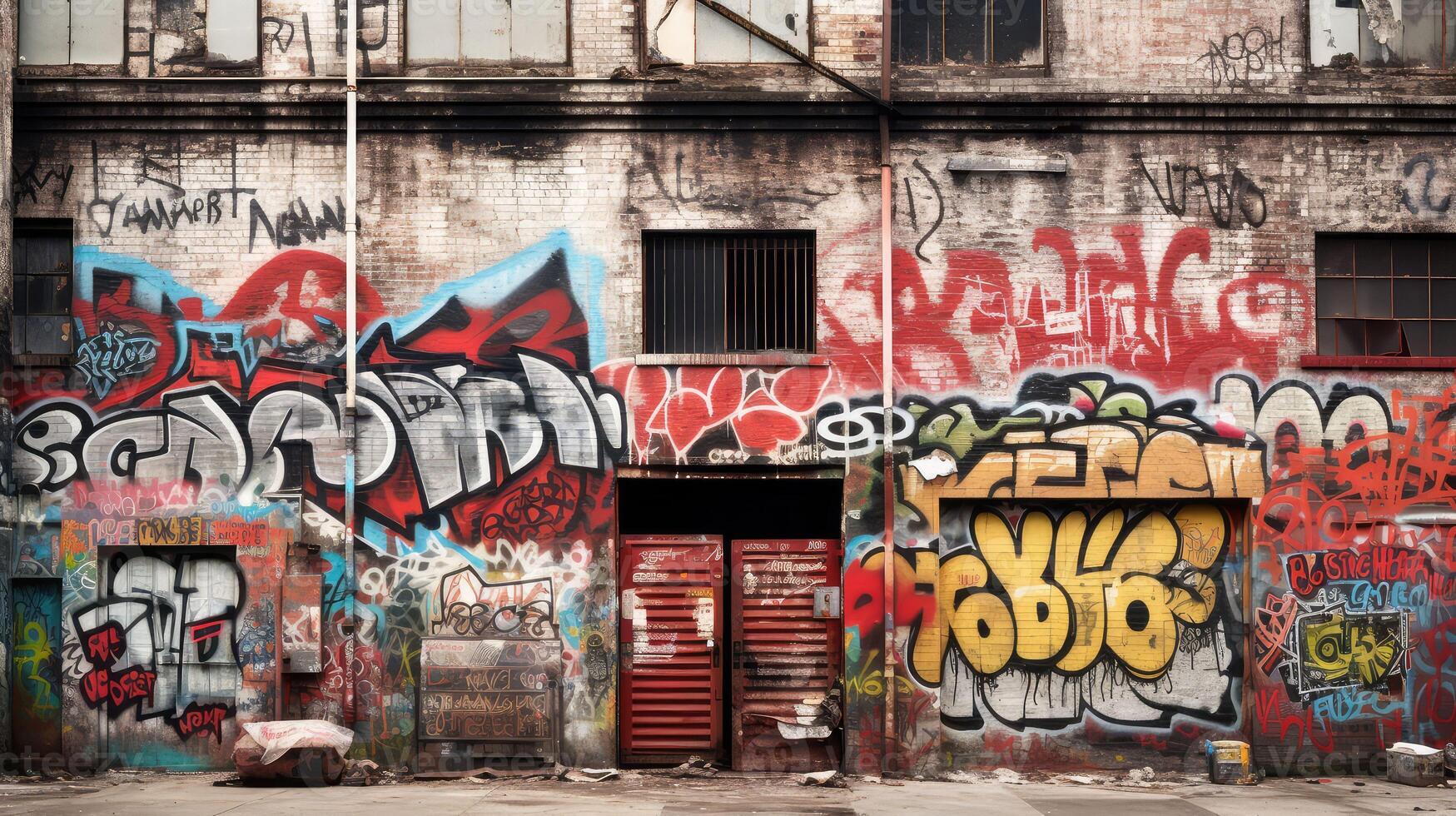 spraypaint graffiti on wall photo
