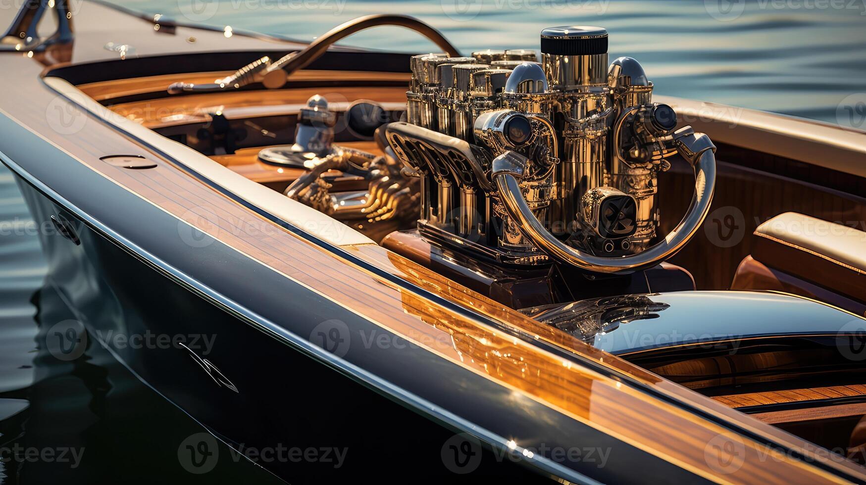water wooden speed boat photo