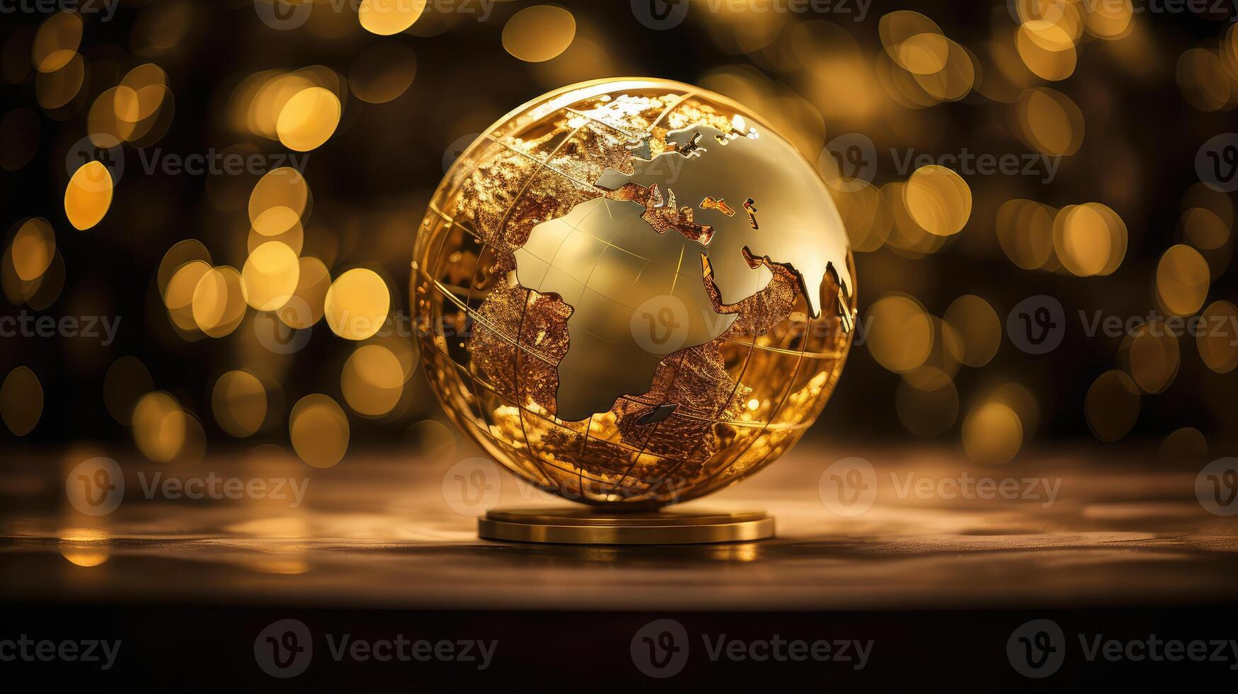 globe gold earth photo