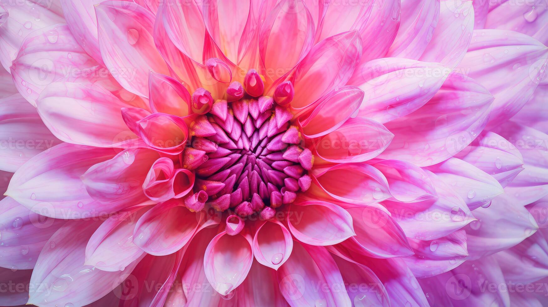 petals bright pink water color photo