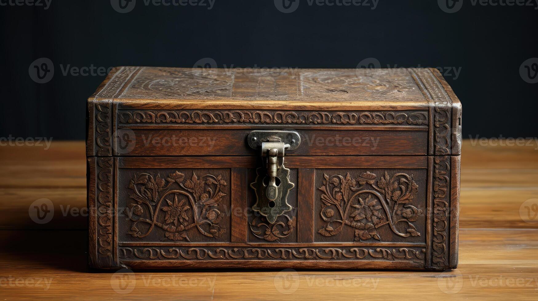 wooden antique box photo