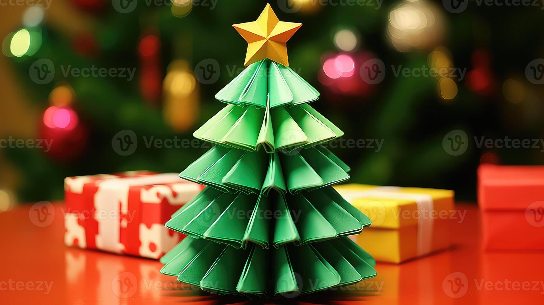 craft paper christmas tree photo